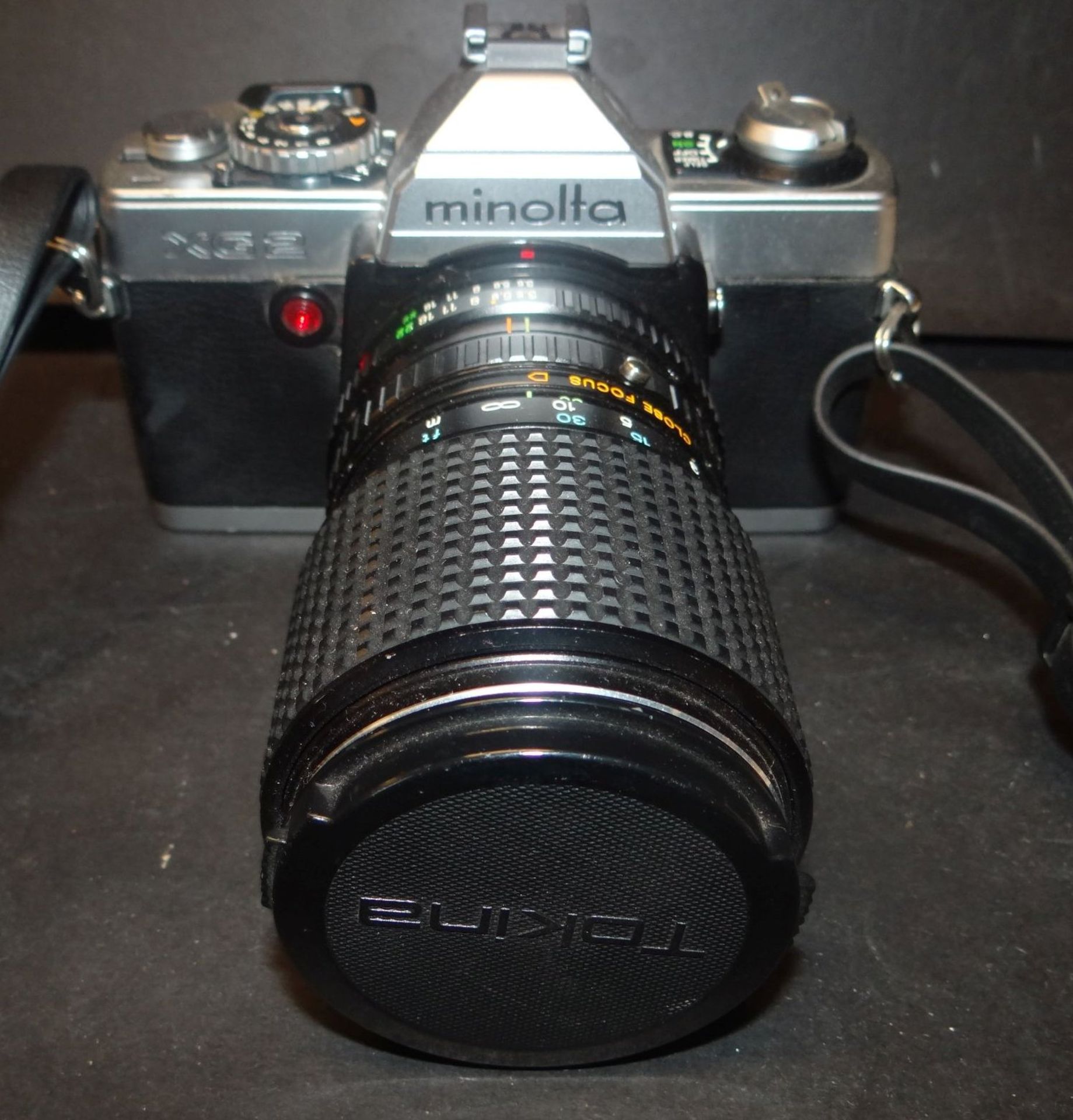 Spiegelreflex "Minolta" XG 2 mit Teleobjektiv, guter Zustand