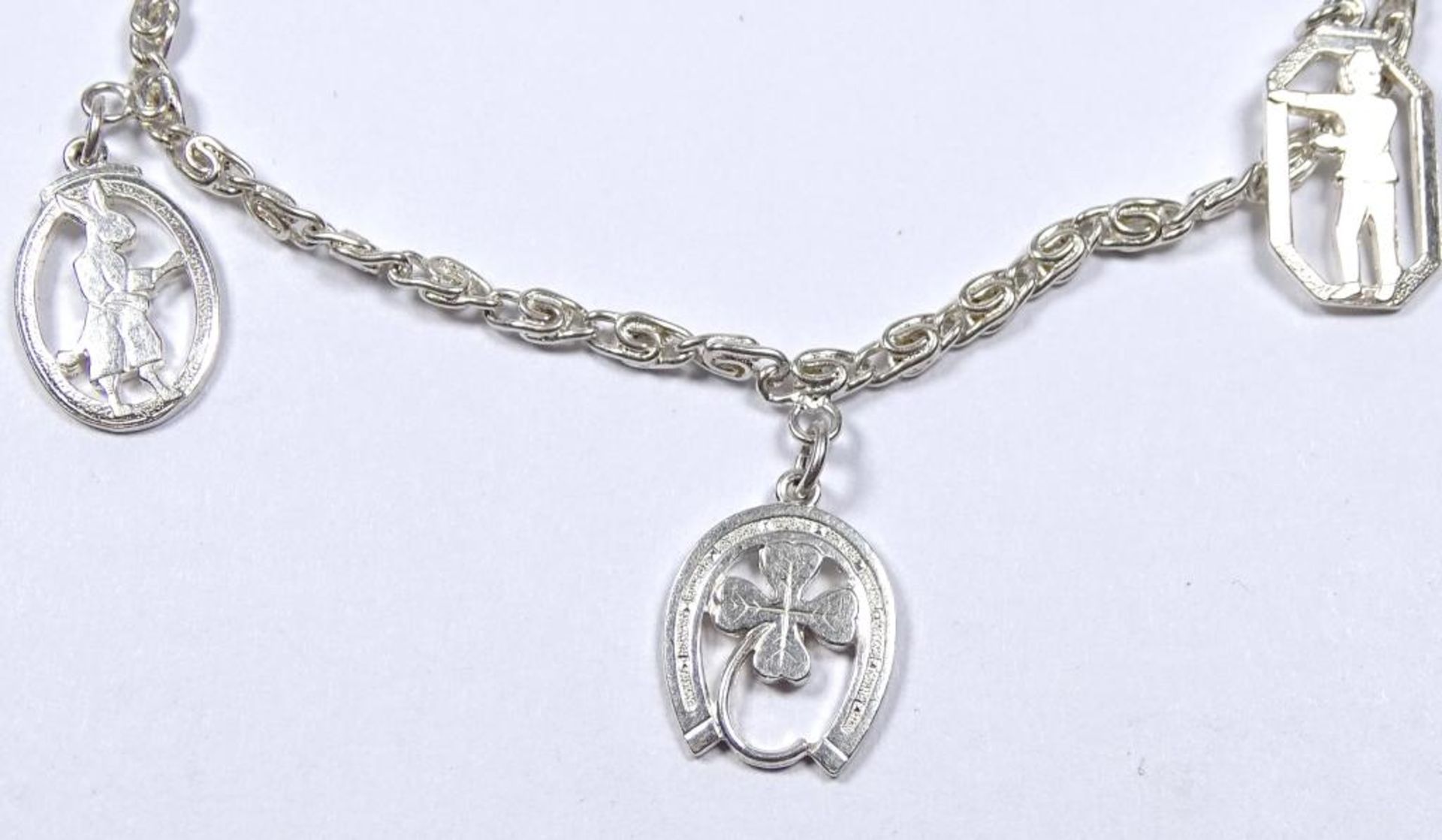 Armband,Silber -835-,Charms,L- 19,5cm, 5,6gr. - Bild 2 aus 2