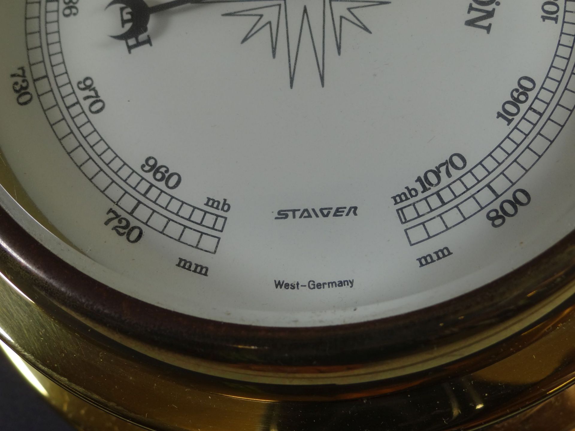 Barometer "Staiger" in maritimen Look, Messinggehäuse, D-18 c - Bild 3 aus 4