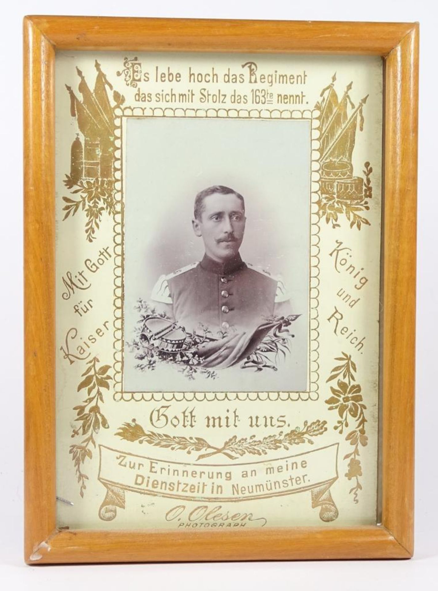 "Erinnerung an meine Dienstzeit in Neumünster",ger/glas, RG 17x12,5c