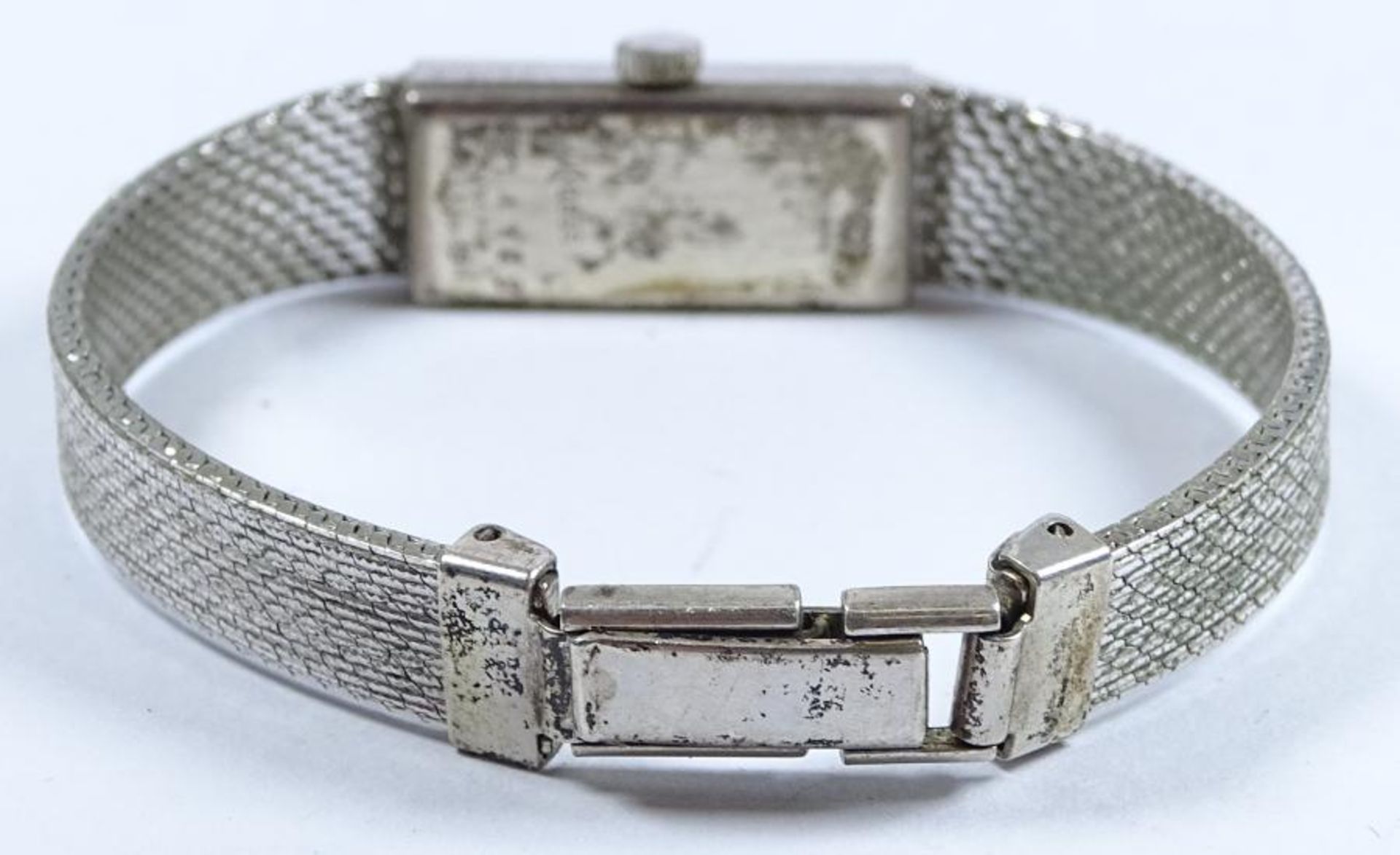 Damen Armbanduhr "Dugena",Handaufzug,Werk läuft,Deckel und Band Silber -835- , ges.gew. 23gr.Gehäuse - Bild 2 aus 3