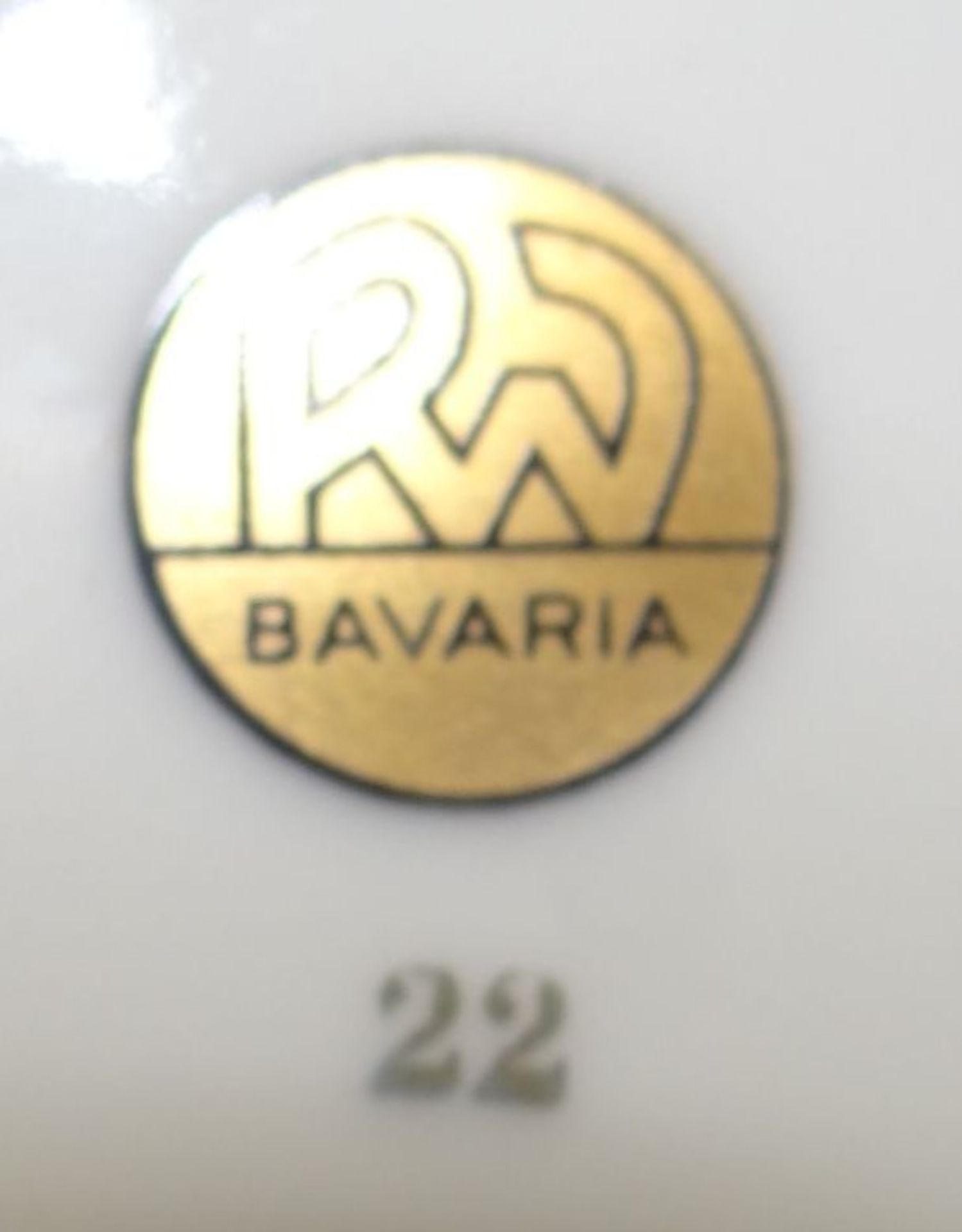 Henkelvase, Blumenmalerei, Goldstaffage "RW" Bavaria, H-22 cm - Bild 5 aus 5