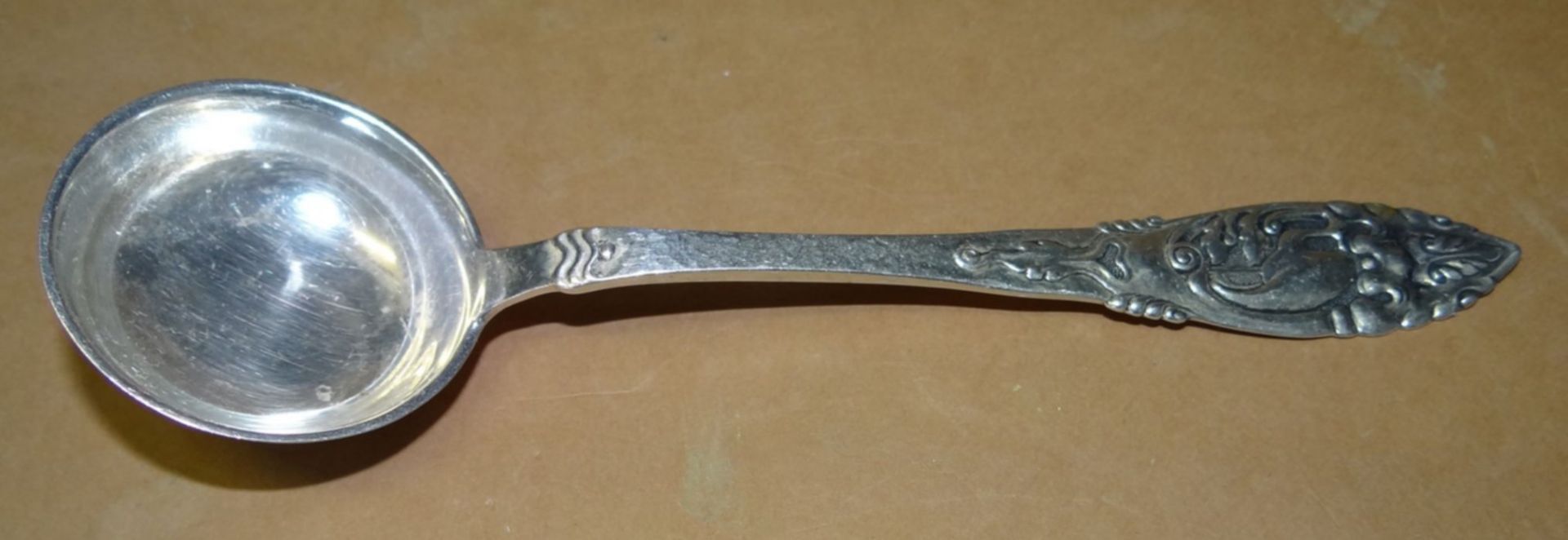 Sahnelöffel, Silber-830-, L-15 cm, 23 gr