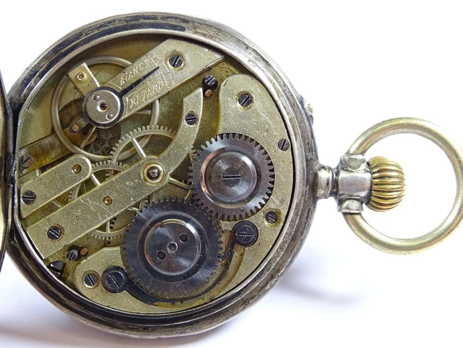 Taschenuhr,Silber 800er,emailliert,Handaufzug,Werk läuft kurz an,d-46m - Bild 6 aus 6