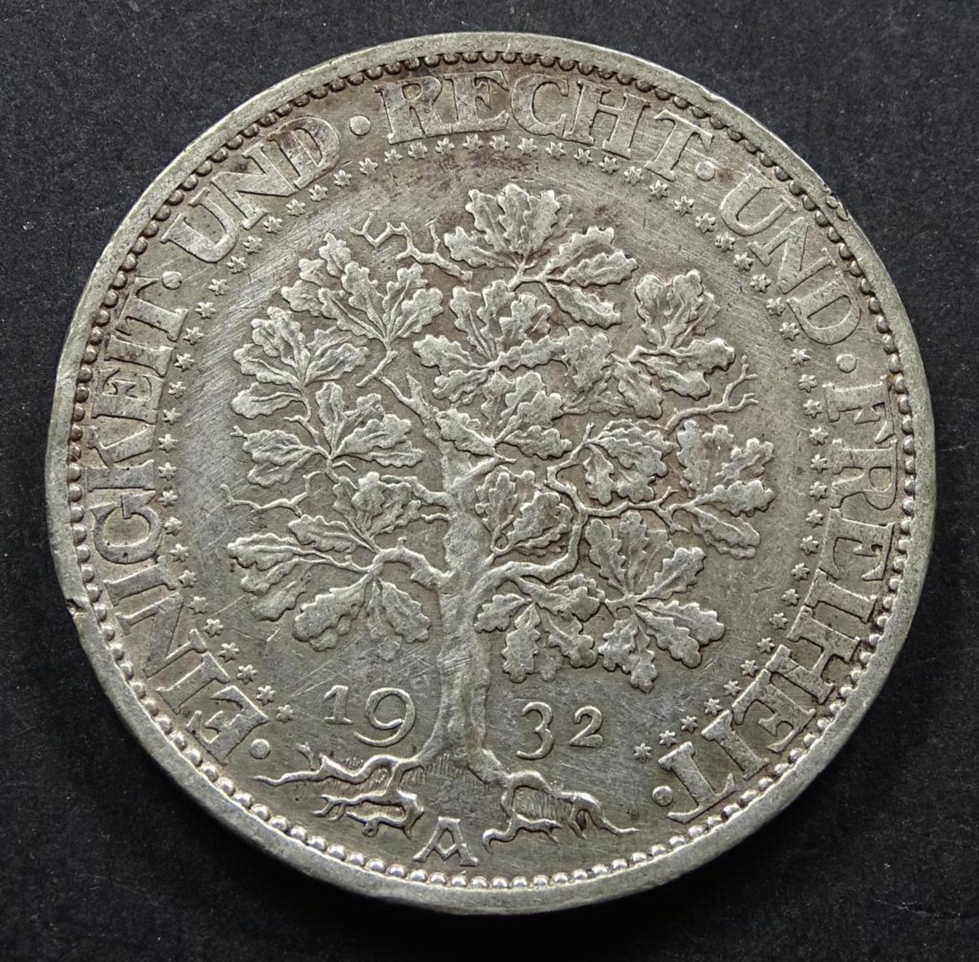 5 Reichsmark 1932A, d-35mm, 24gr.