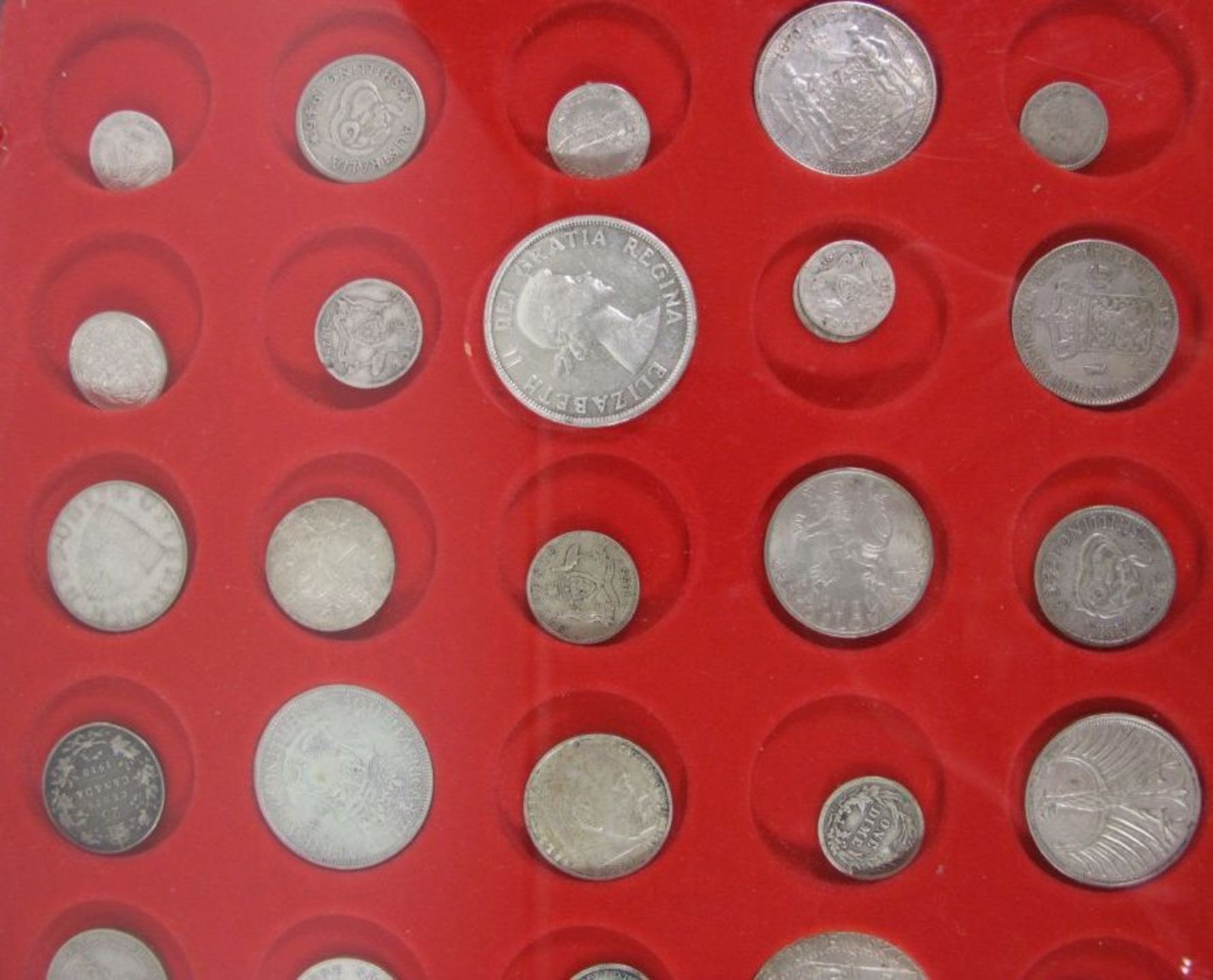 36 div. Kleinmünzen, Alle Wlt, teilw. Silber, meist ält - Bild 3 aus 3