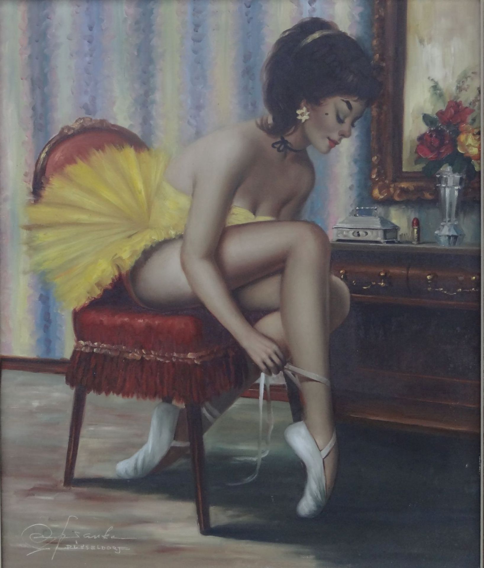 Rudolf Otto FRANKE (1926-1992) "Balleteuse" Öl/Leinen, gerahmt, RG 75x62 c