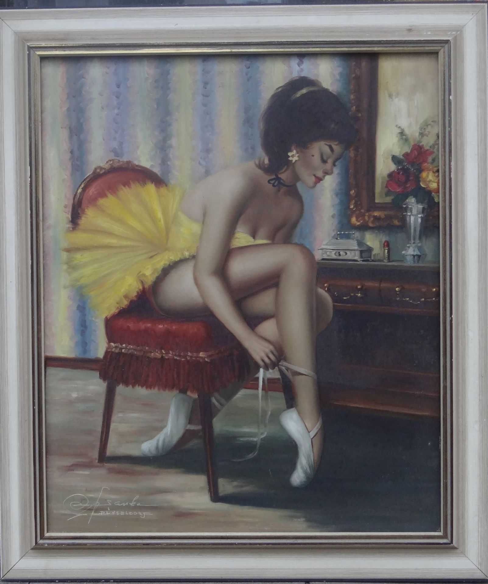 Rudolf Otto FRANKE (1926-1992) "Balleteuse" Öl/Leinen, gerahmt, RG 75x62 c - Bild 2 aus 5