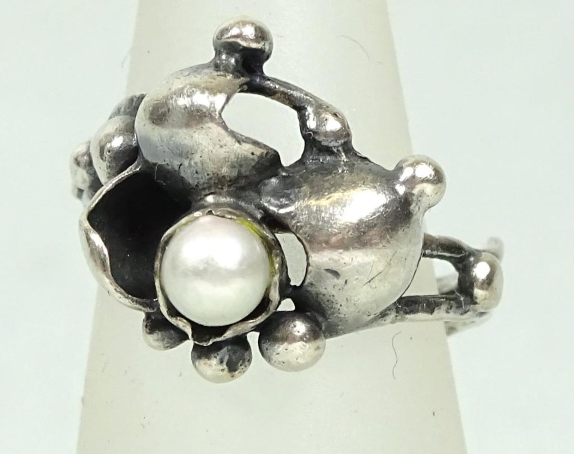 Ring,Silber,mit Perlchen, 2,6gr., RG 48