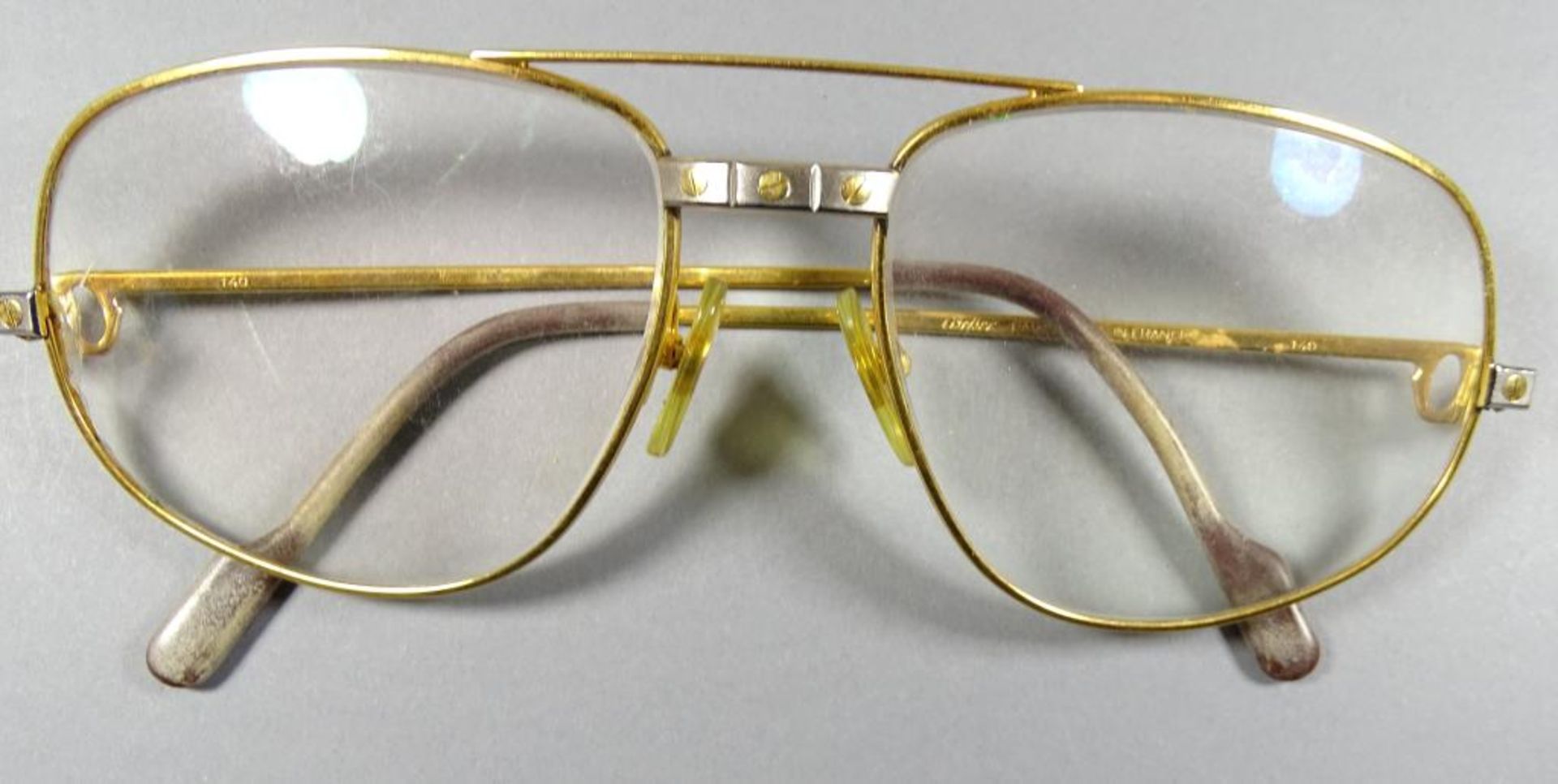 "Cartier" Herren Brille,vergoldet, 1986