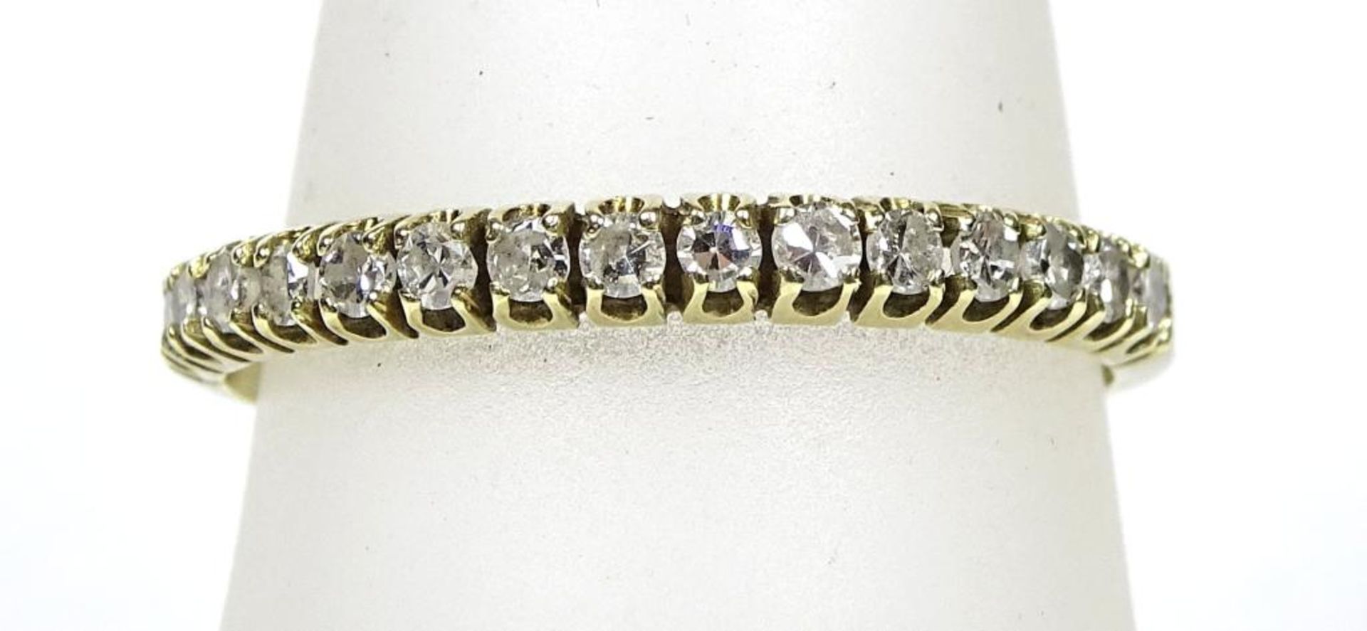 Goldring 585/000, 15 Diamanten,w-vvs, 1,53gr., RG 56 - Bild 2 aus 6