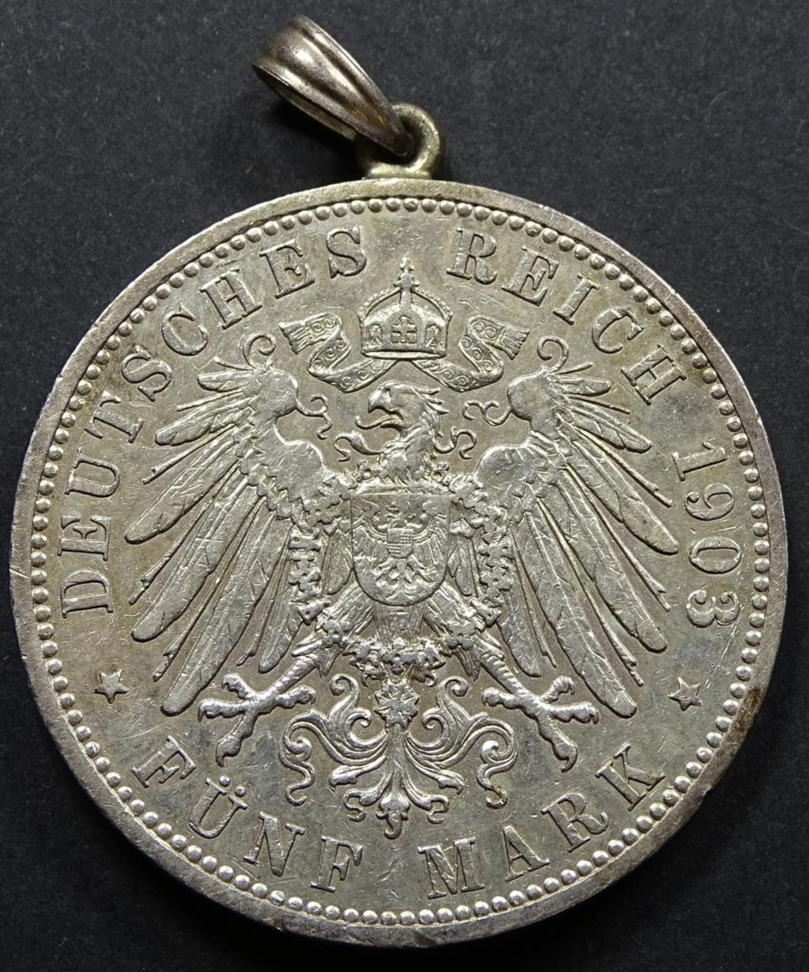 5 Mark,Deutsches Reich, 1903G,Silber,gehenkelt,d-37mm, 28,1gr.