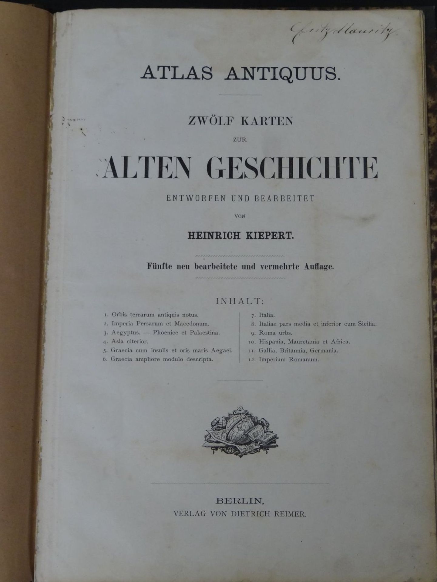 "Atlas Antiquus" 12 Karten zur Alten Geschichte", um 1880