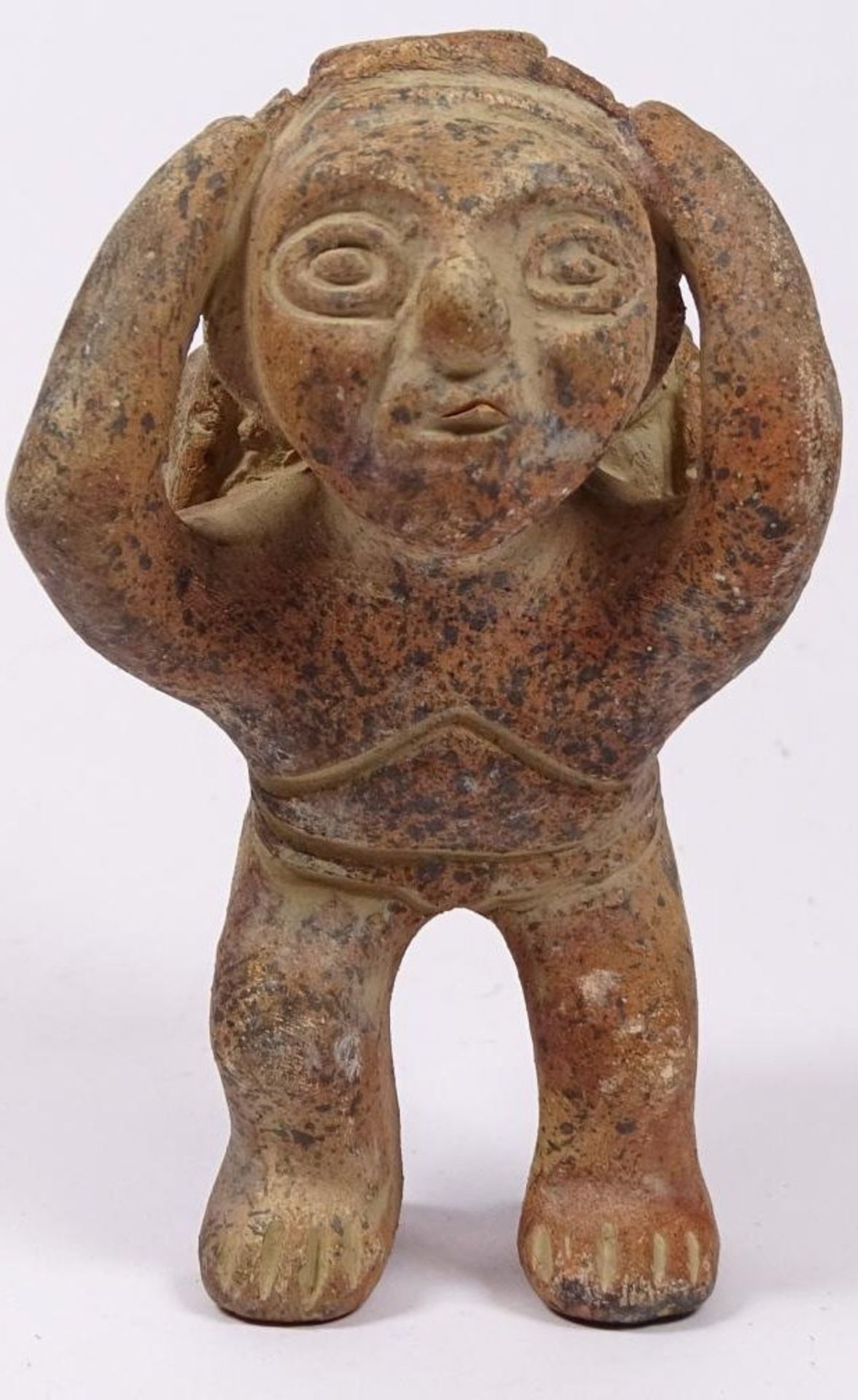 Tonfigur, wohl Inka, Lastenträger, Museumsreplik?, nach antiken Vorbild, H-10 c - Bild 2 aus 6