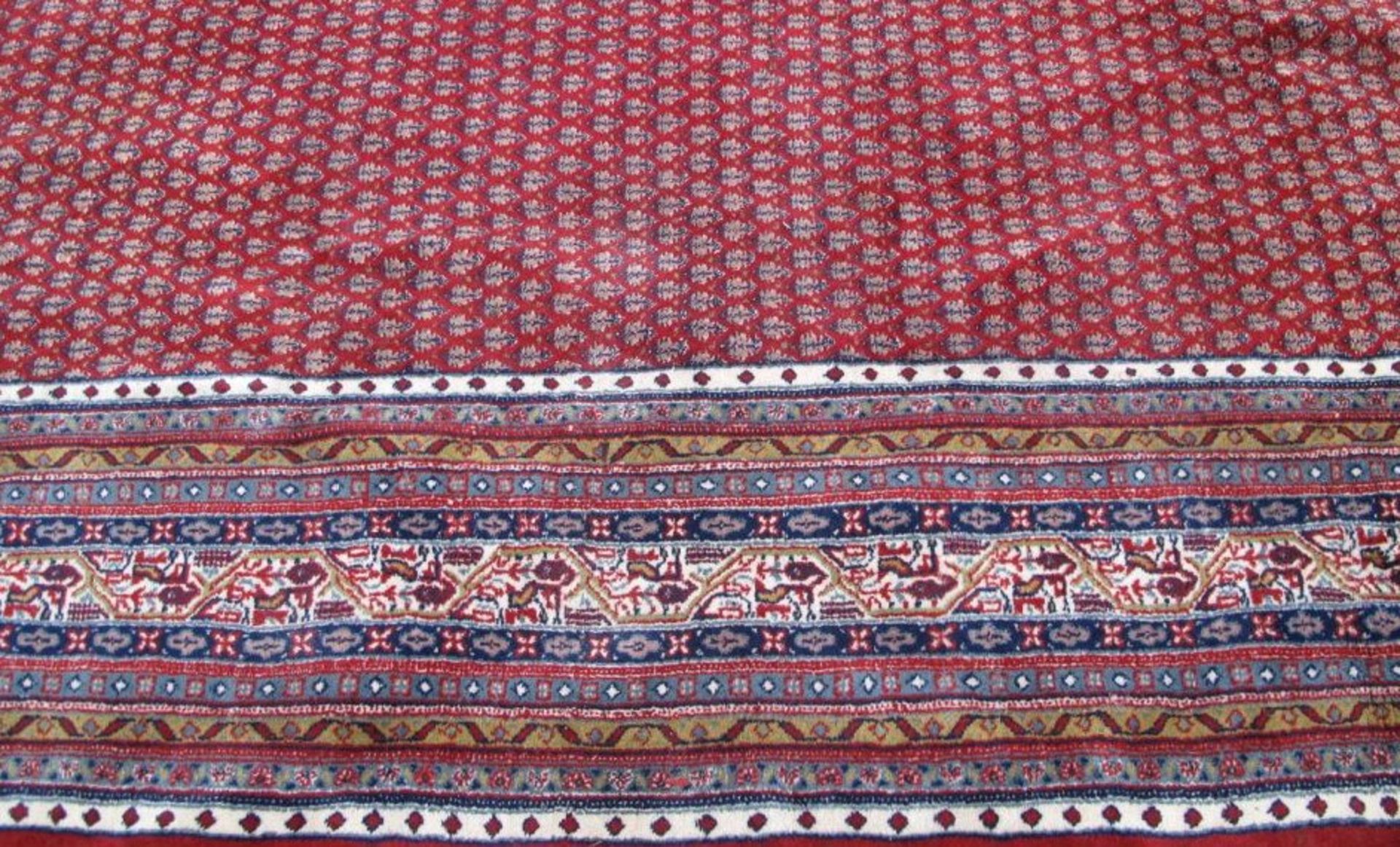 grosser Orient-Teppich, 355x250 cm,Alters-u. Gebrauchsspuren - Bild 3 aus 4