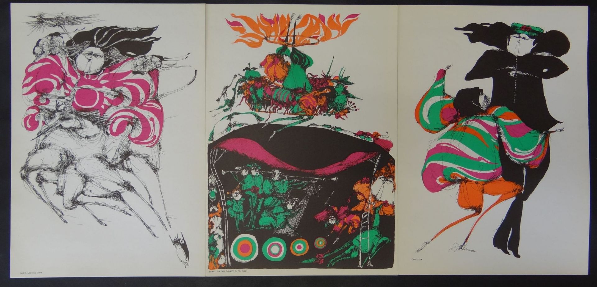 Die Beatles und Gertrude Degenhardt, 1968, Lithografien, ein Blatt Hand-signiert, - Bild 5 aus 10