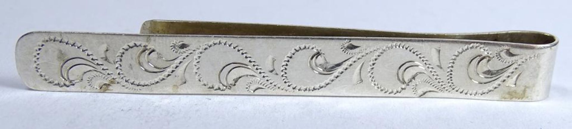 Krawattenklammer,Silber -835- Handarbeit,L-6,8cm, 5,9gr. - Bild 2 aus 3