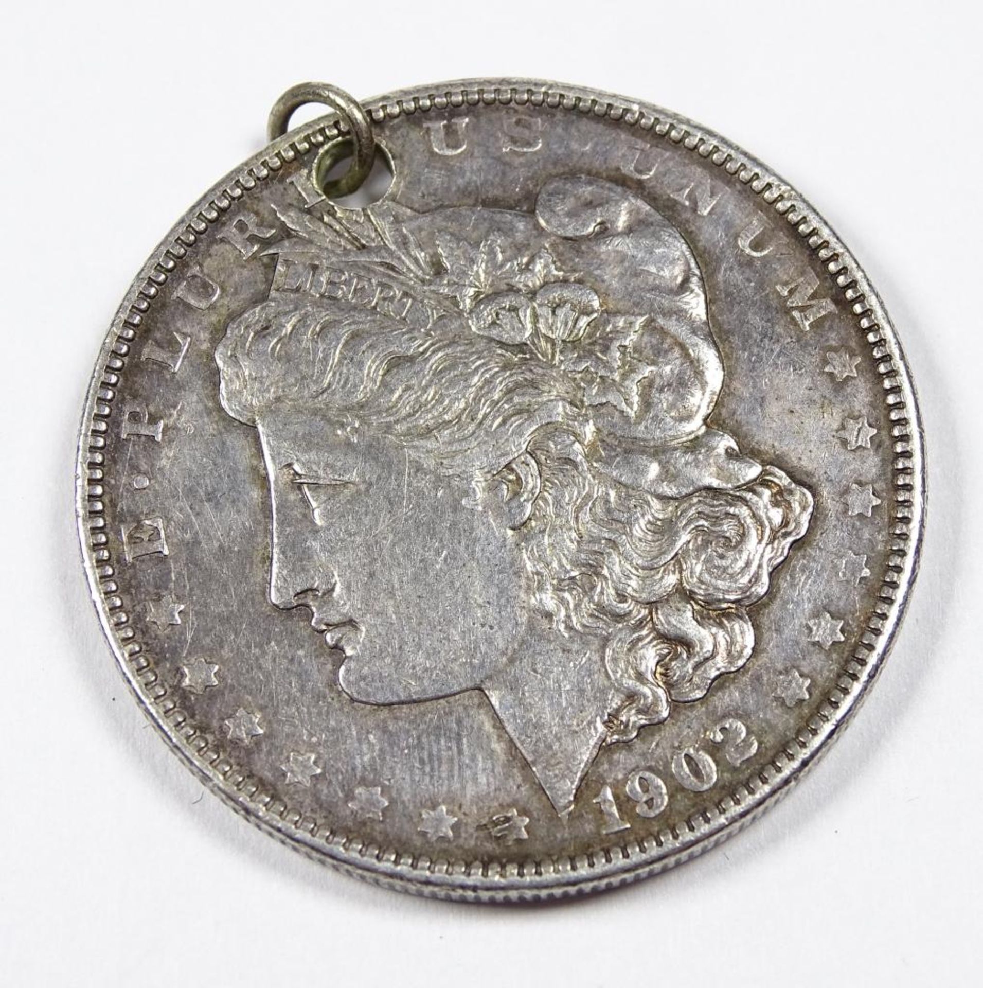 Münzanhänger, one Dollar,1902,Silber,d-37mm, 26,5g - Bild 2 aus 2