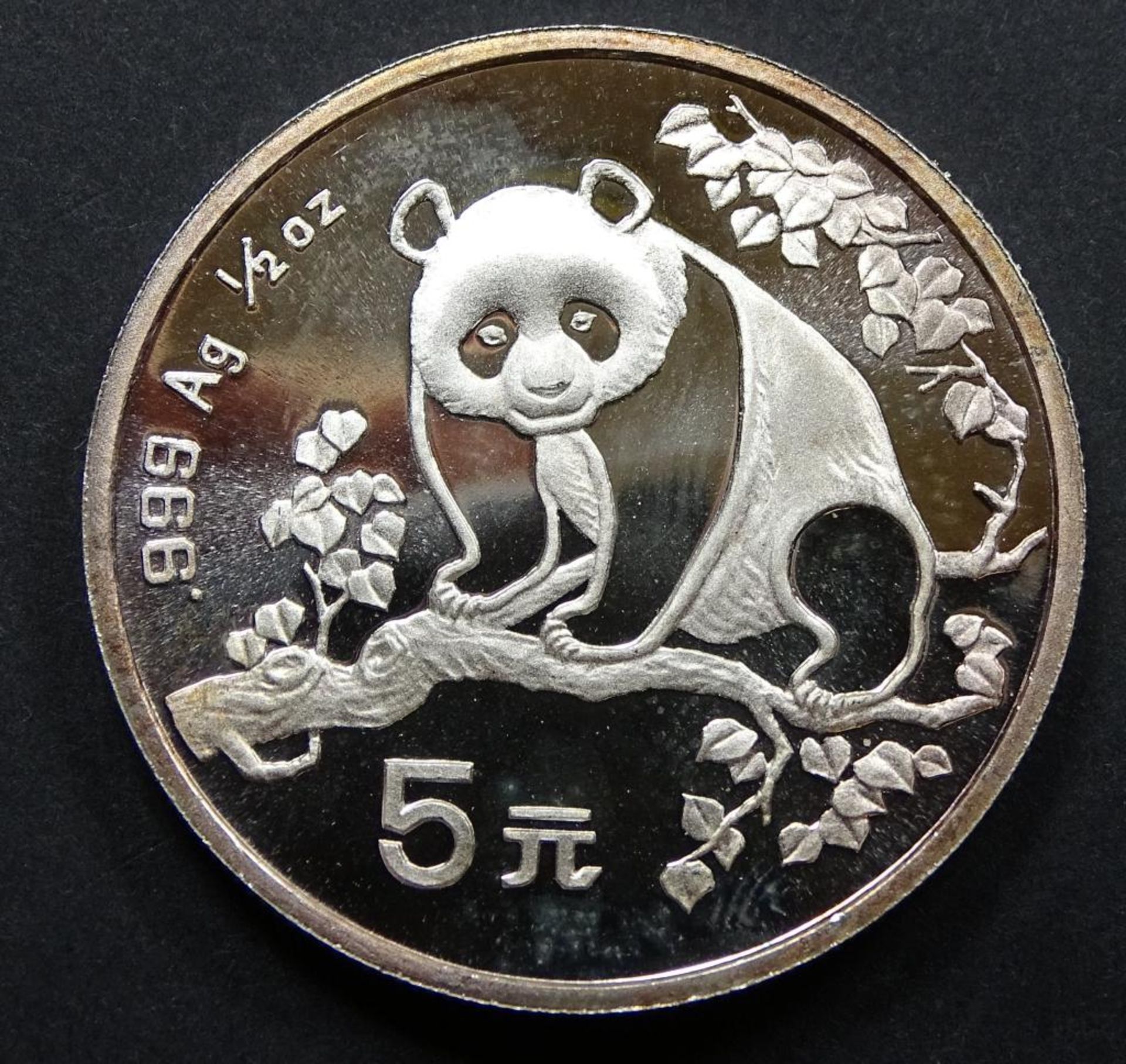 5 Yuan, Panda, 1993,Silber,d-32, 15,5gr.