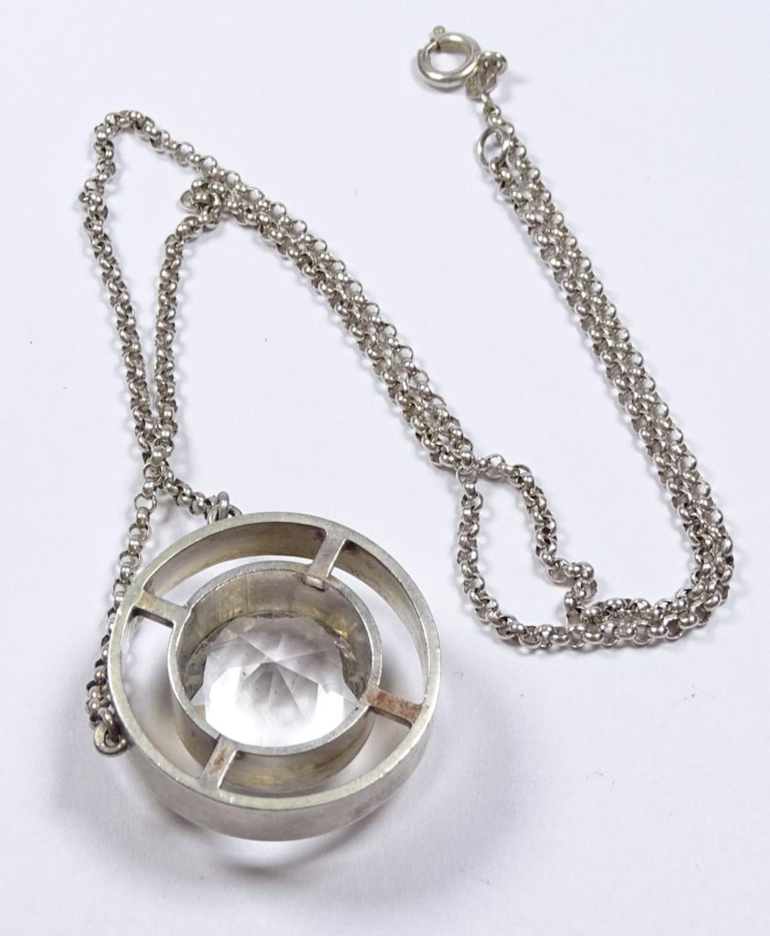Halskette,Silber 835er mit klaren Stein,L- 40cm, 13,3gr. - Bild 3 aus 3