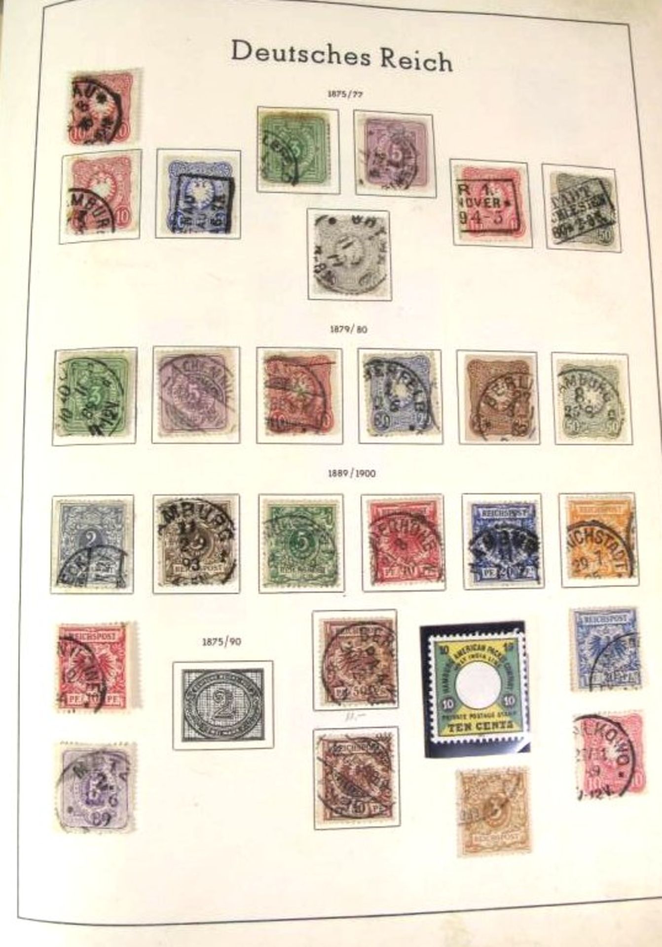 Leuchtturm Album mit eingeklebten Marken, Deutschland 1875-1945. - Bild 3 aus 7