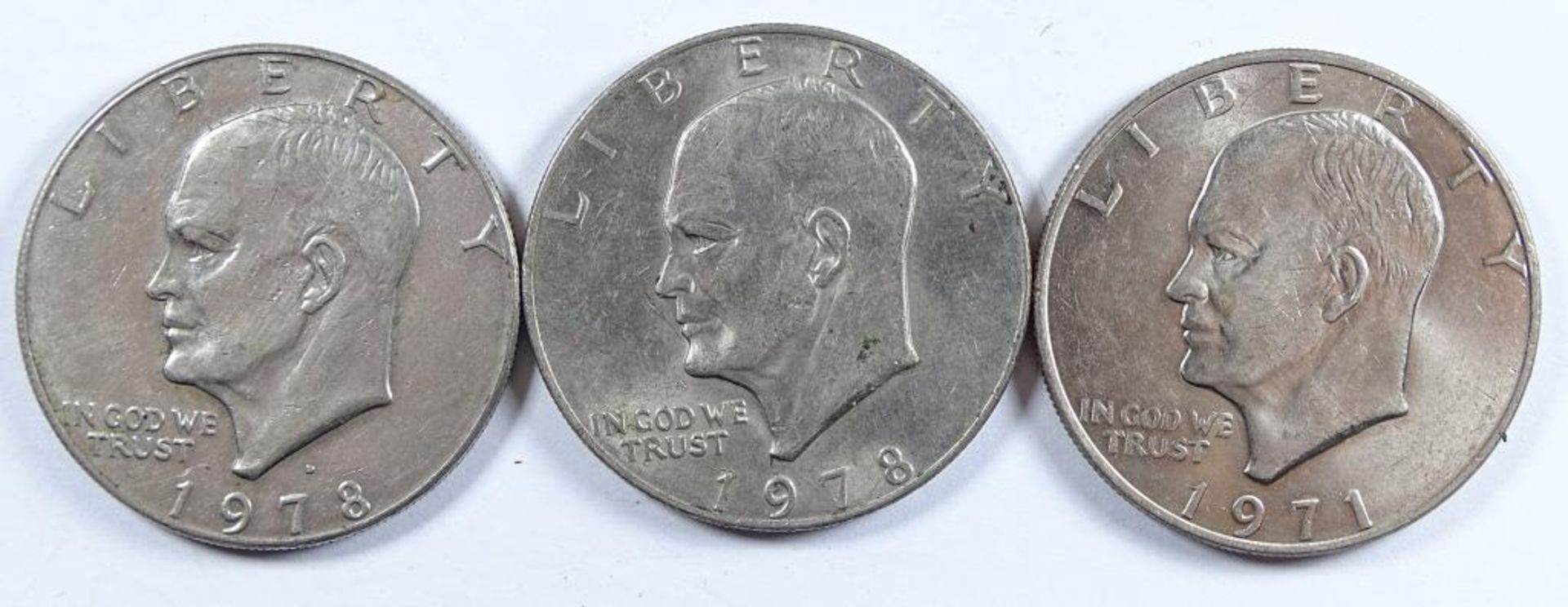 3x One Dollar, 1971,1978,1978 - Bild 2 aus 2