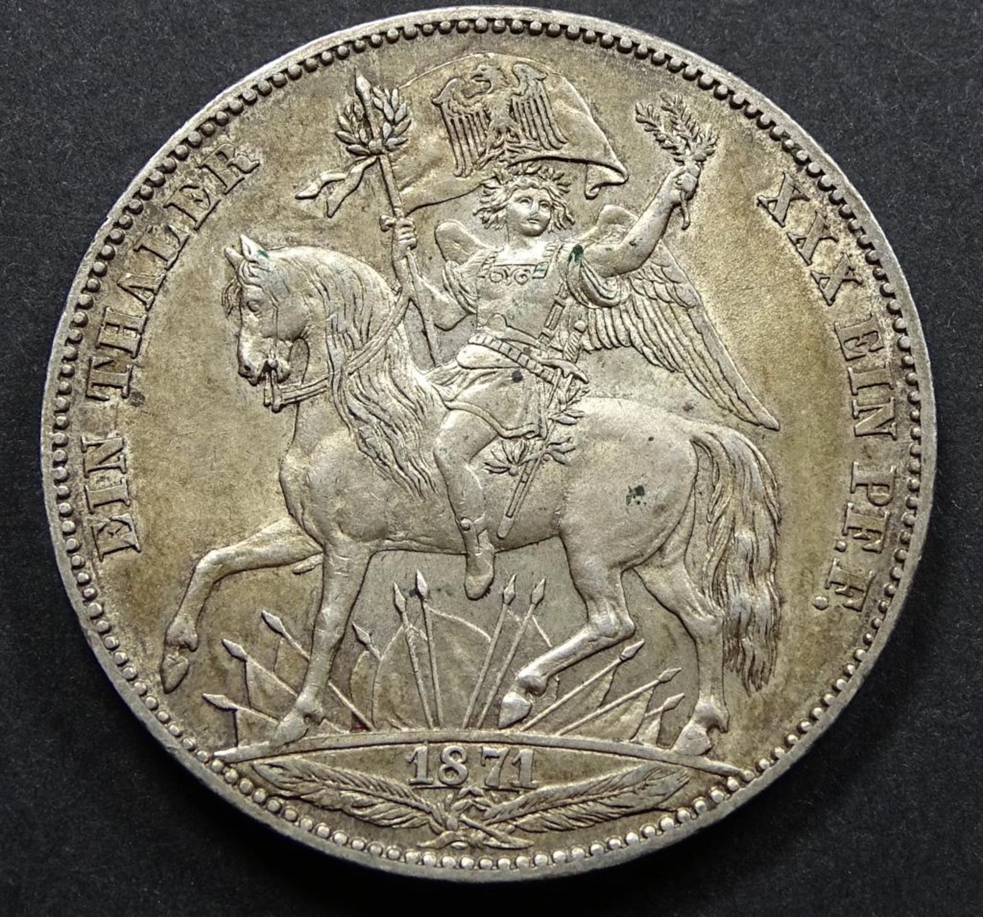 Ein Thaler 1871B,Sachsen,Silber, ss-vz, d-33mm, 18,4gr.