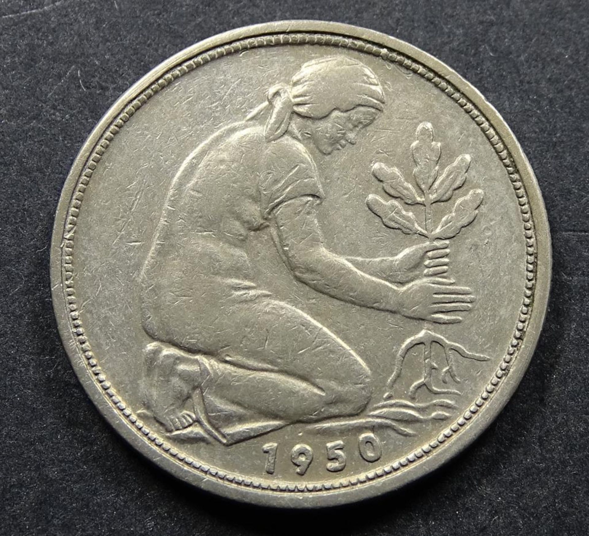 50 Pfennig, 1950 G., Bank Deutscher Lände - Bild 3 aus 3