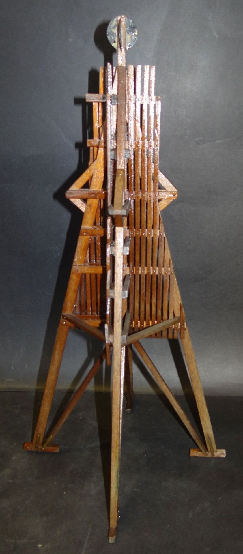 alte Holz-Kugelbake, Handarbeit, H-50 cm