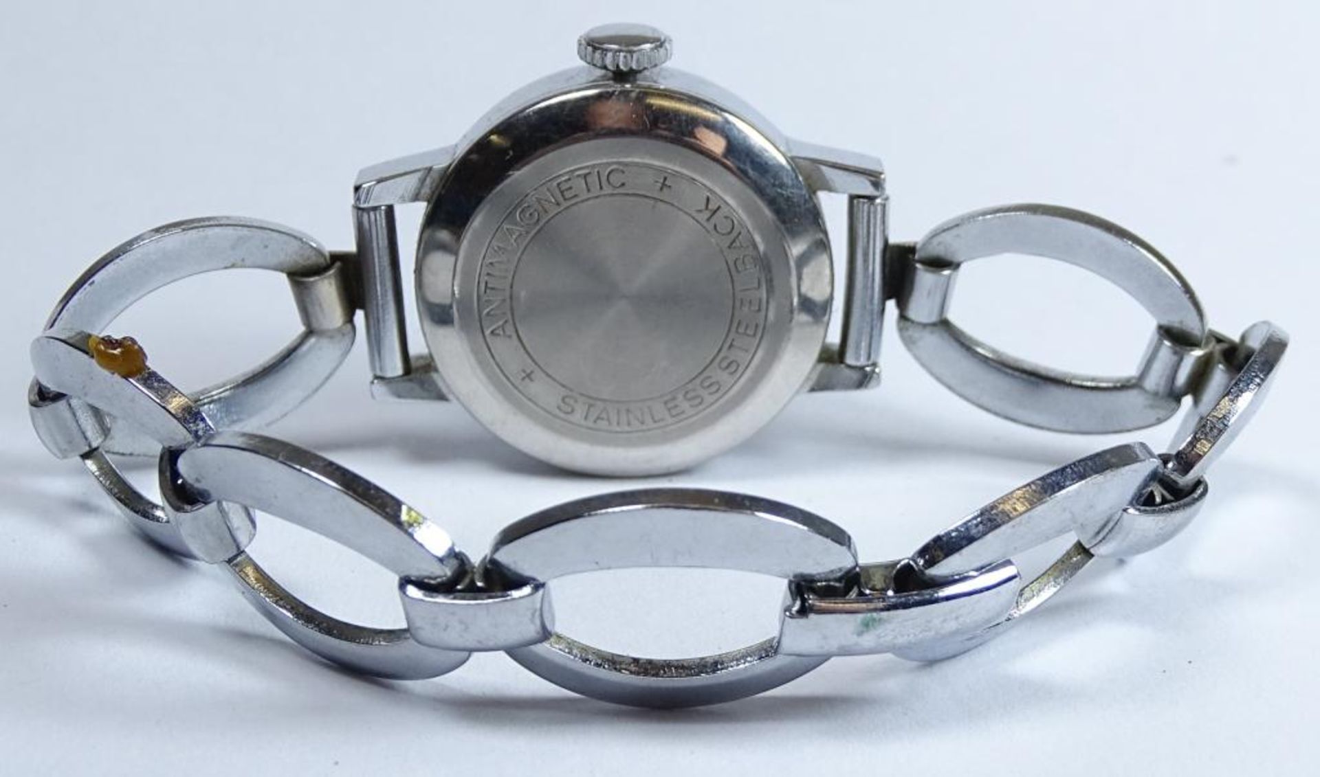 Damen Armbanduhr "Anker",Edelstahl,Handaufzug,Werk läuft,d-26mm,Kratzer auf dem Gla - Bild 3 aus 4