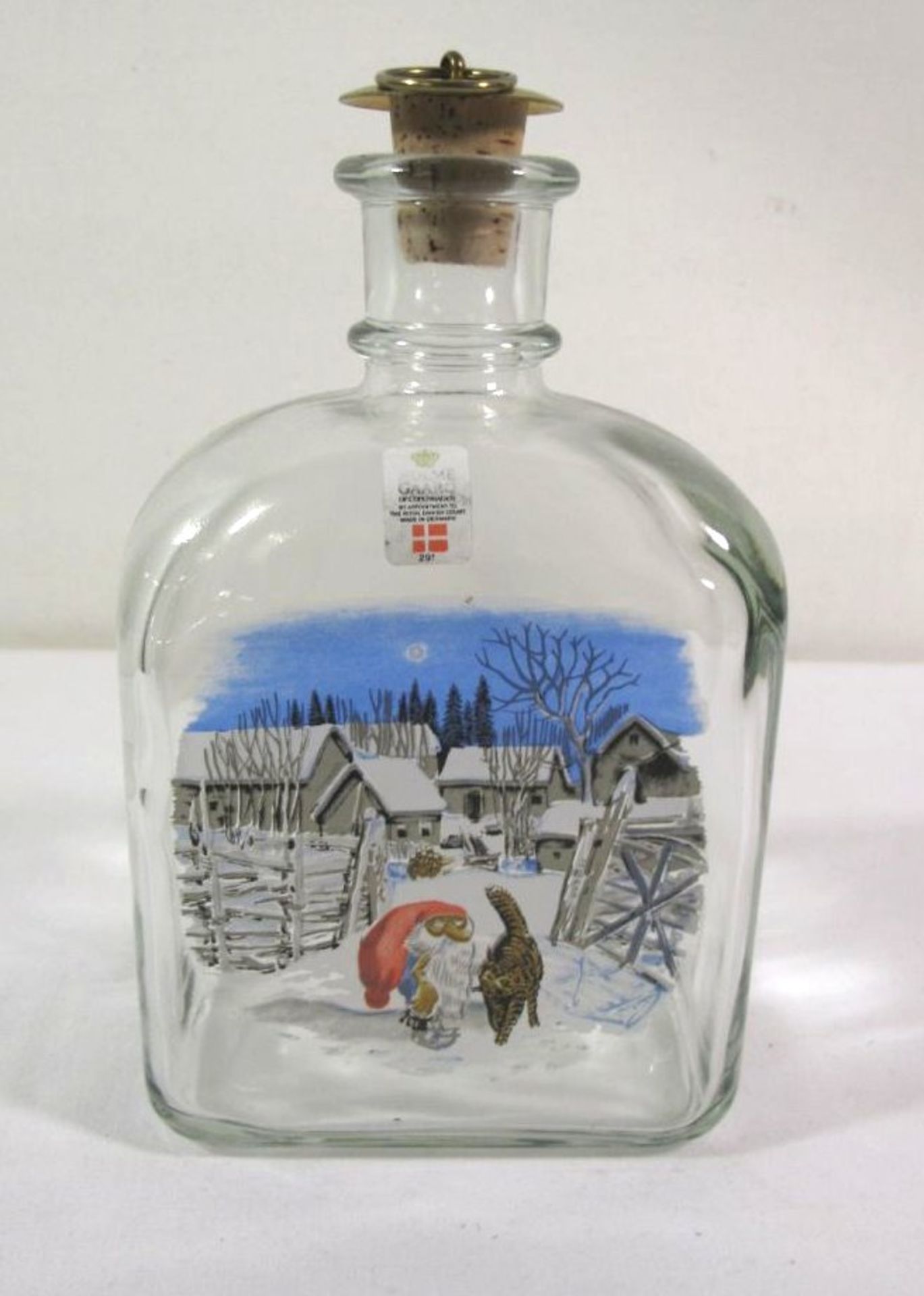 Weihnachstflasche, Holmegaard, H-18cm.