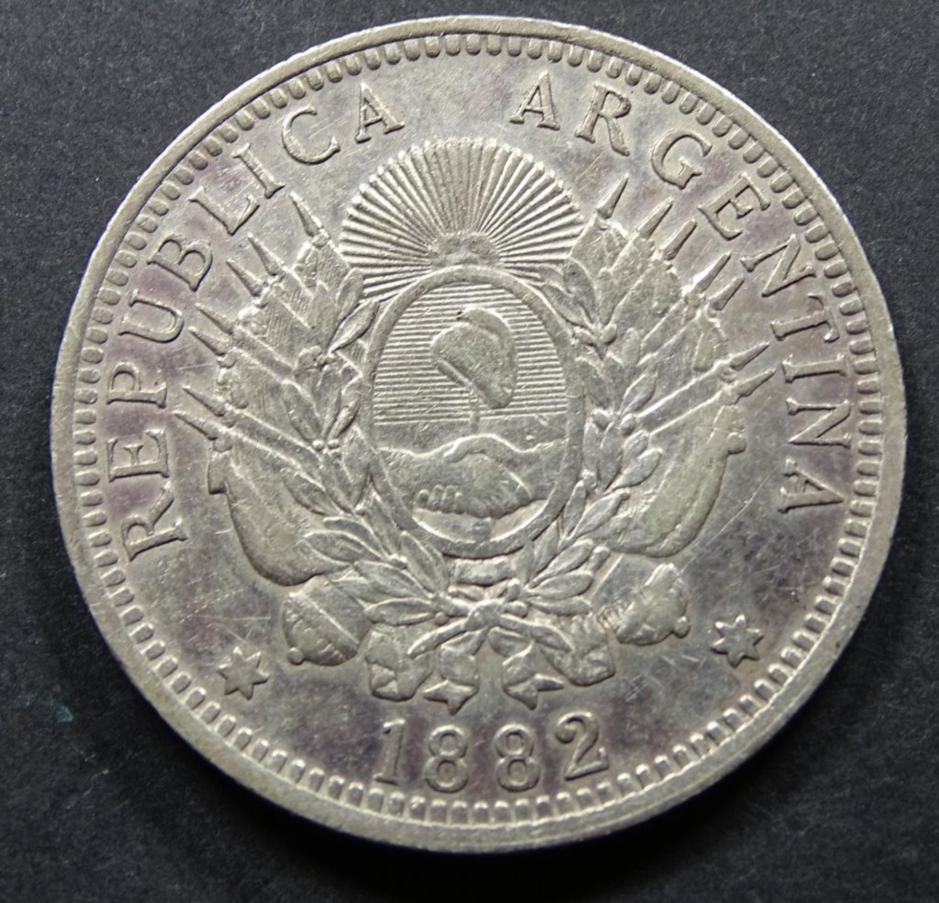 Argentinische Münze,1882 vz.,d-30m