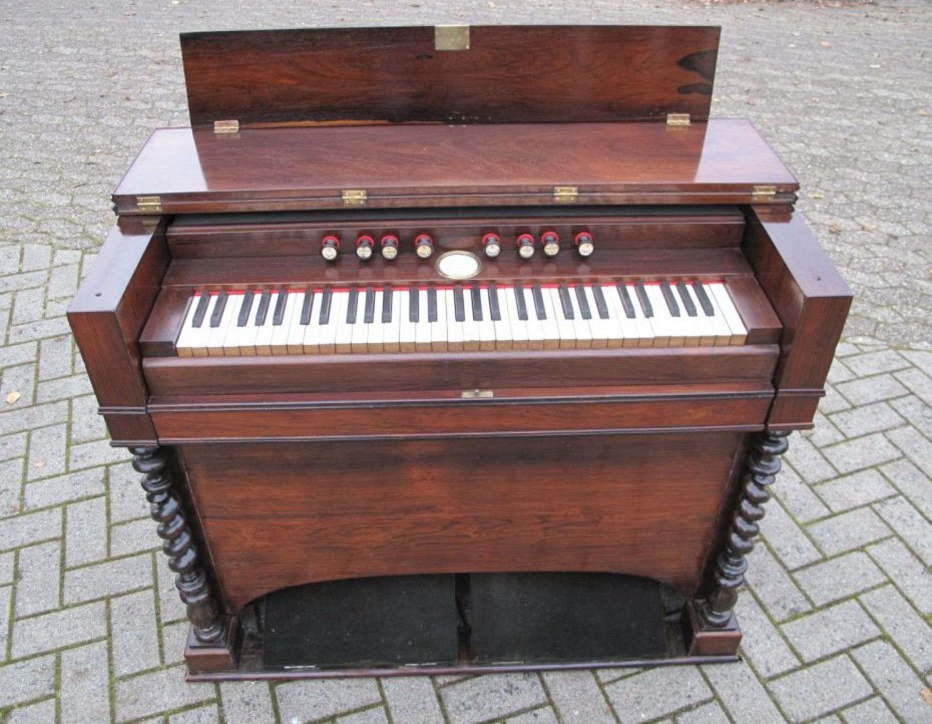 Harmonium "Schiedmayer in Stuttgart", 19. Jhd., guter Zustand, 1x Leiste fehlt, spielbereit, H-