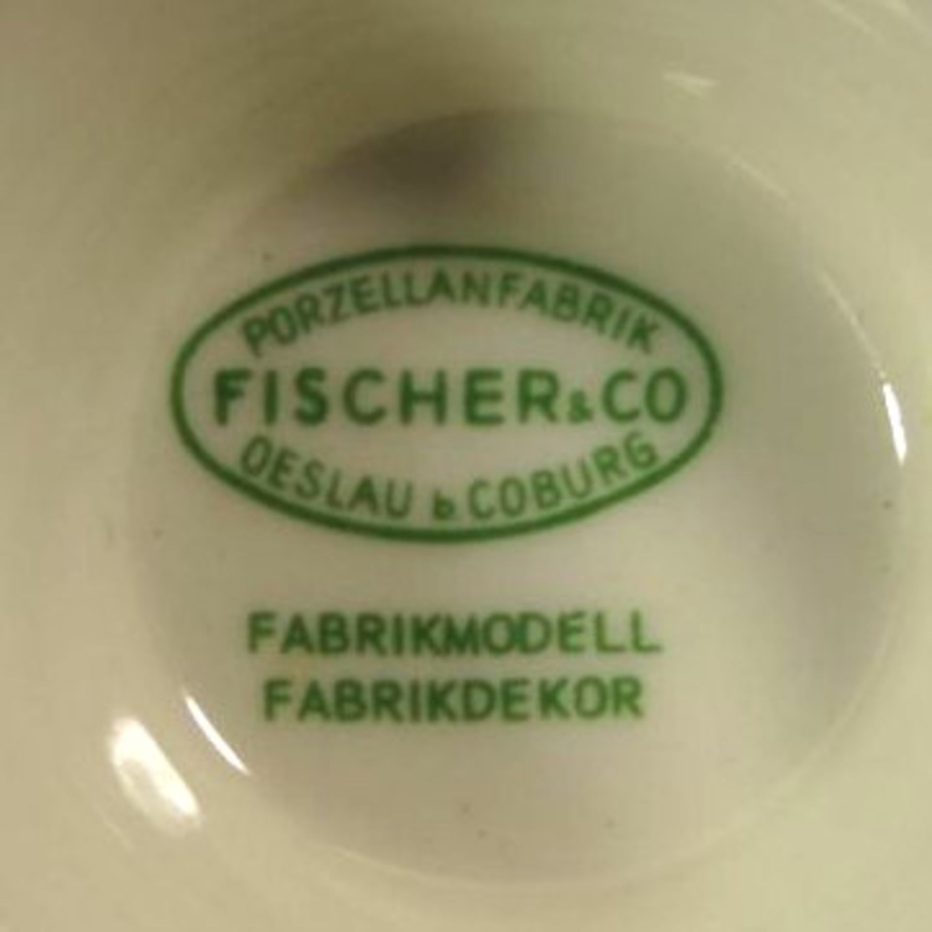 Werbeascher, Buerlicithin, Fischer & Co Oeslau b. Coburg, guter Zustand, H-7cm ca. D-15cm. - Bild 2 aus 2