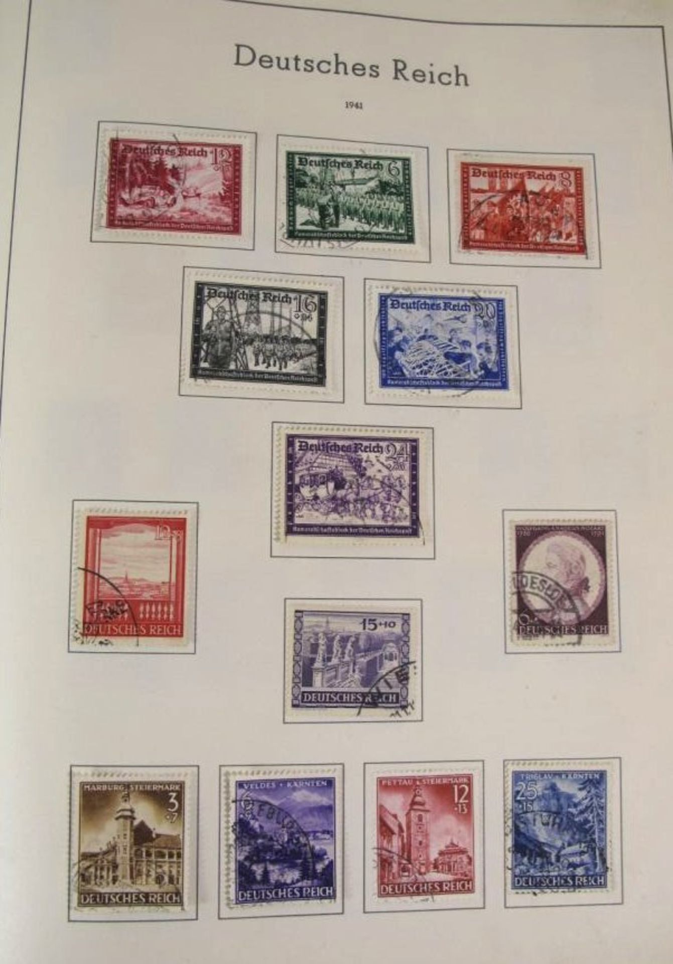 Leuchtturm Album mit eingeklebten Marken, Deutschland 1875-1945. - Bild 6 aus 7