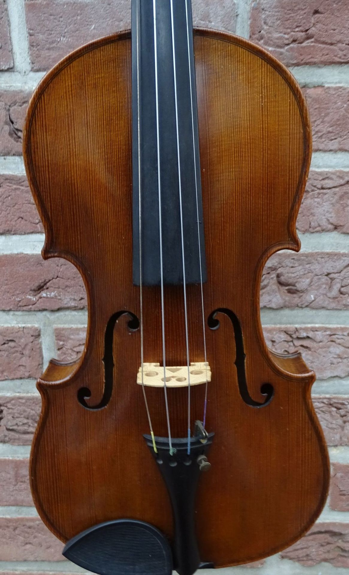 alte Geige mit Bogen in Holz-Geigenkasten, guter Zustand, L-60 cm - Bild 6 aus 10