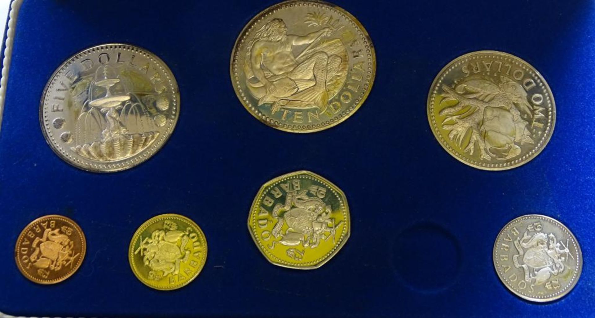 Münzset,Barbados,Proof Set,Franklin Mint,1x Münze fehlt.O - Bild 3 aus 4