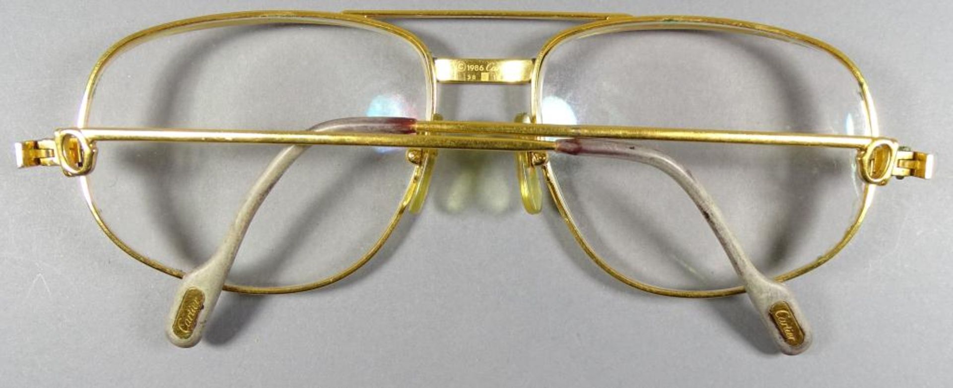 "Cartier" Herren Brille,vergoldet, 1986 - Bild 2 aus 4