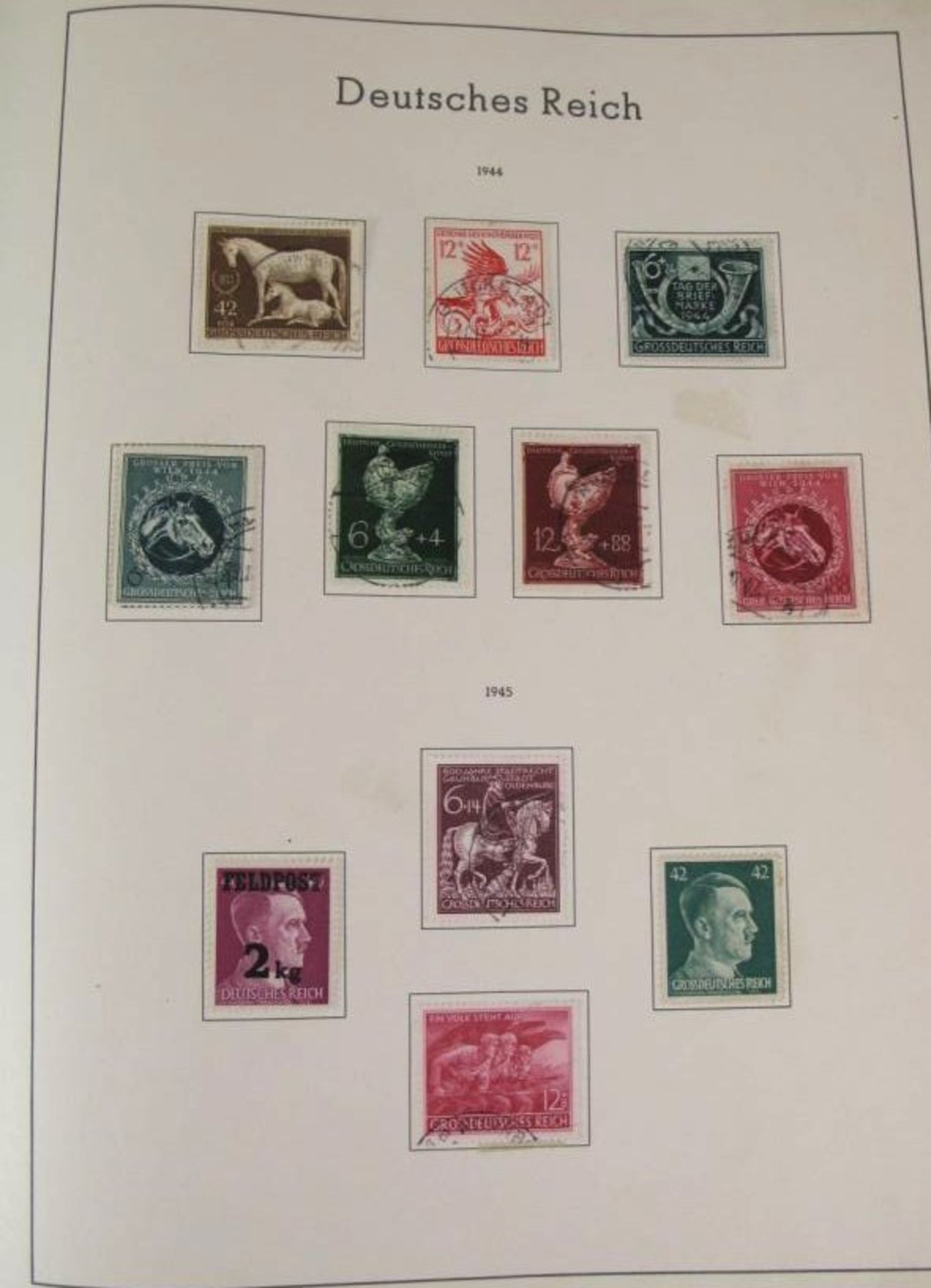 Leuchtturm Album mit eingeklebten Marken, Deutschland 1875-1945. - Bild 7 aus 7