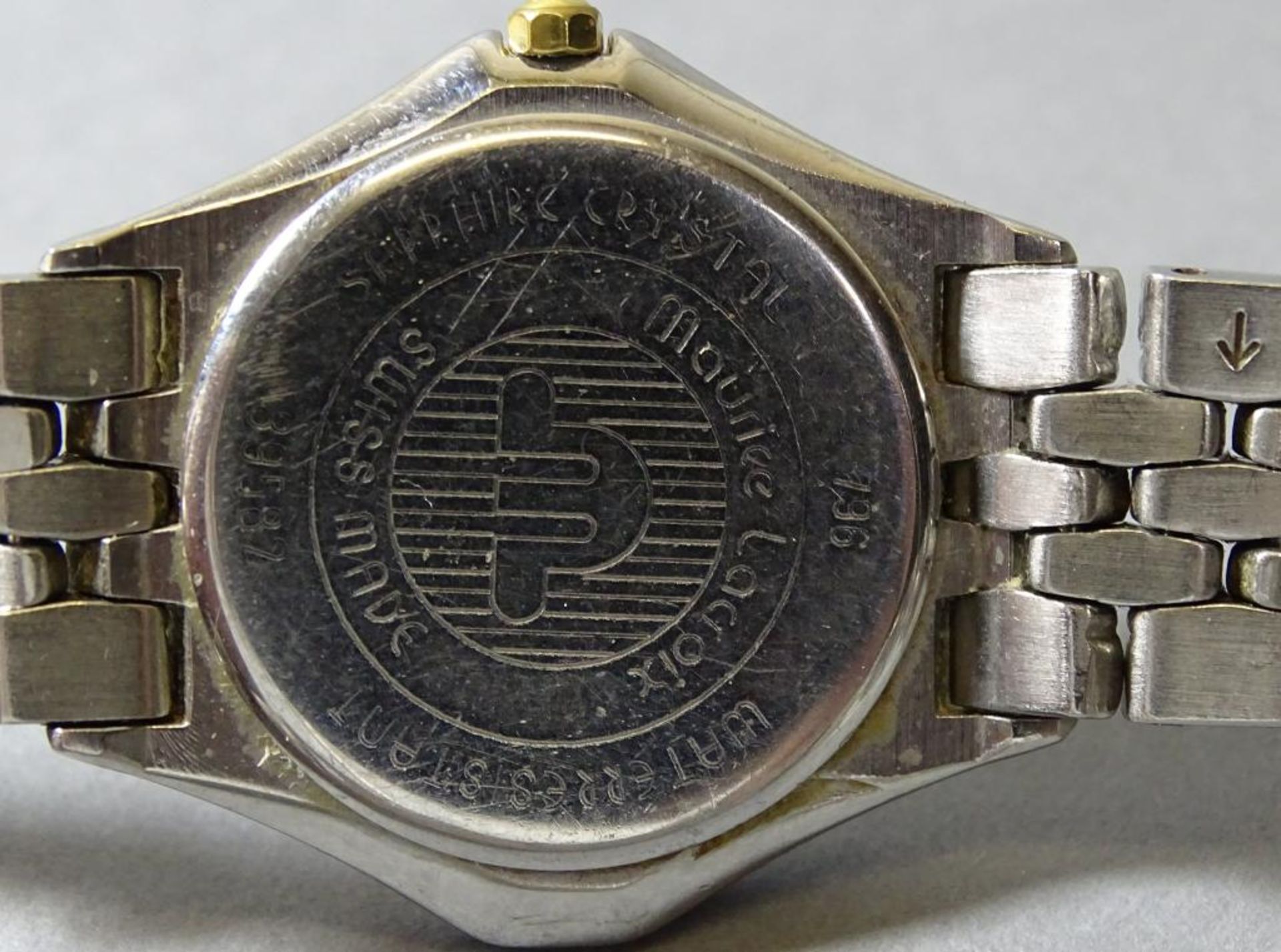 Damen Armbanduhr "Maurice Lacroix",Stahl+Gold,Saphirglas, Quartz,Funktion nicht geprüf - Bild 4 aus 5