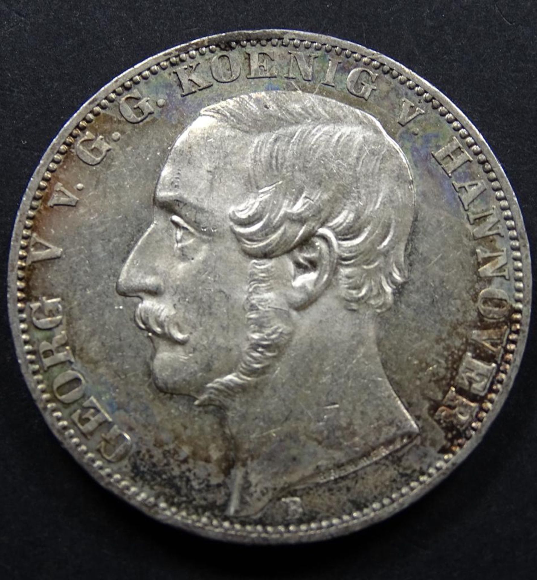 Ein Vereinsthaler,1863 B, Hannover,vz.,d-33mm,18,4gr. - Bild 2 aus 2