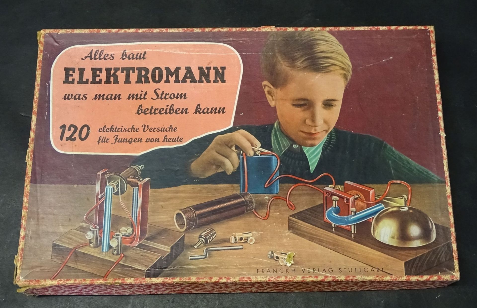 altes Spiel "Elektromann" in orig. Karton, Vollständigkeit nicht überprüft, 24x36