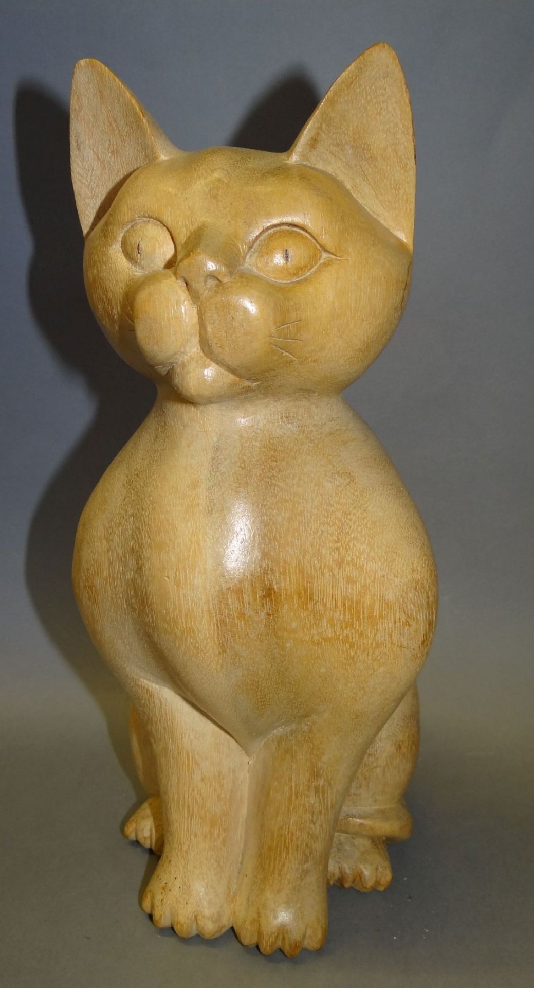 gr. sitzende Katze, , Pressholz, H-31 cm