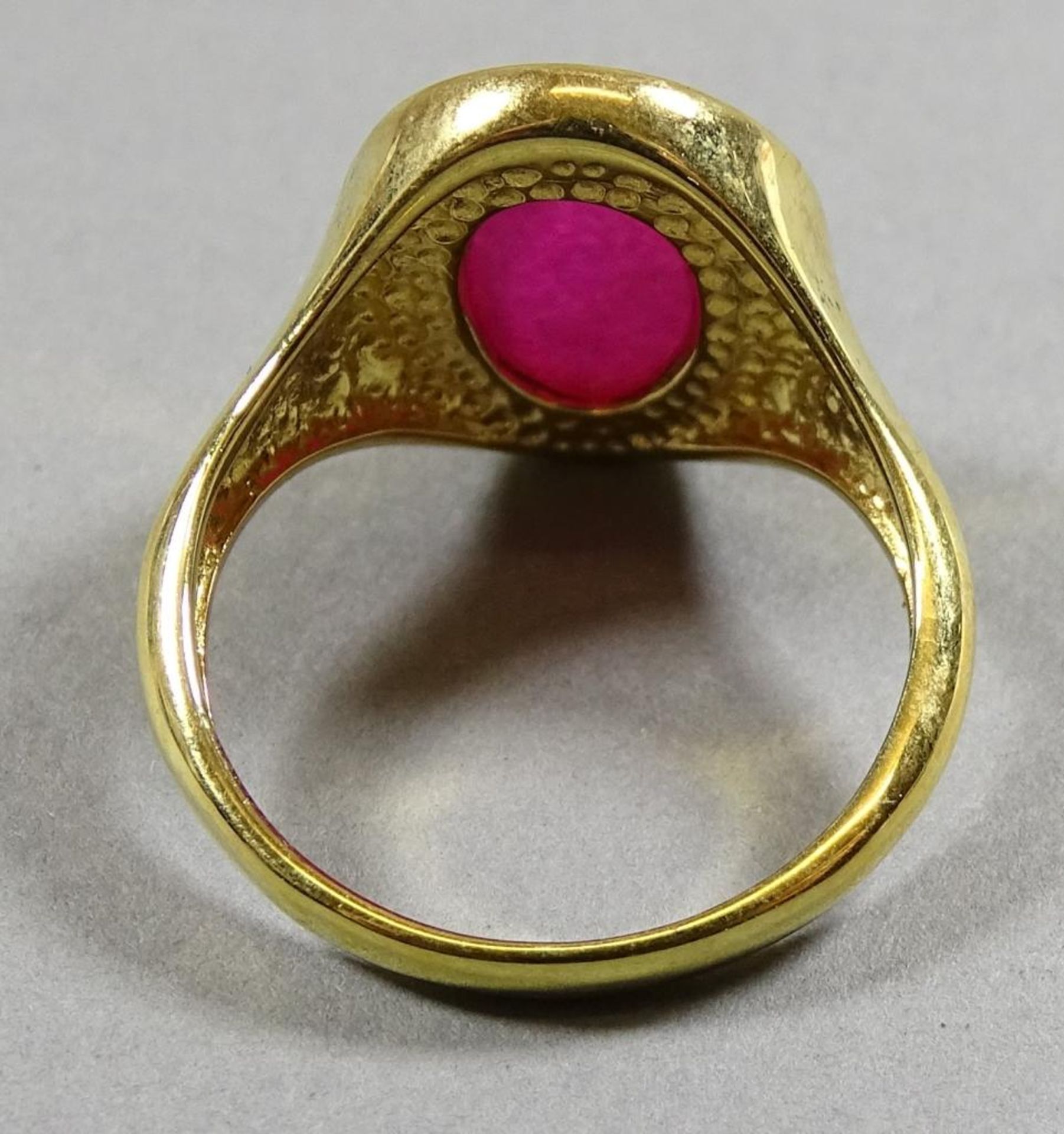 Ring,Silber -925- vergoldet mit Opaltriplette,4,5gr., RG 56 - Bild 4 aus 5