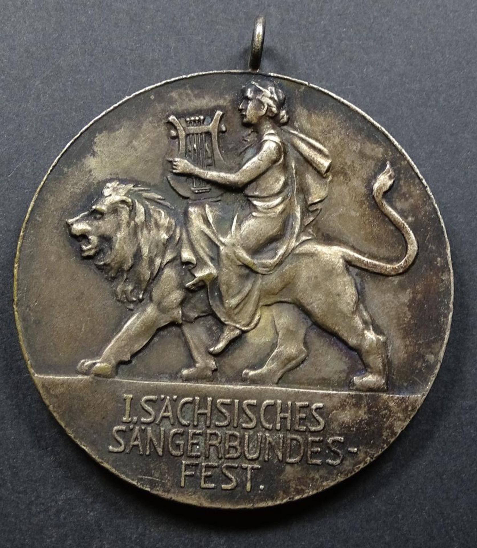 Große Medaille, Sängerbundesfest,d-59mm, Dresden 19 - Bild 2 aus 2