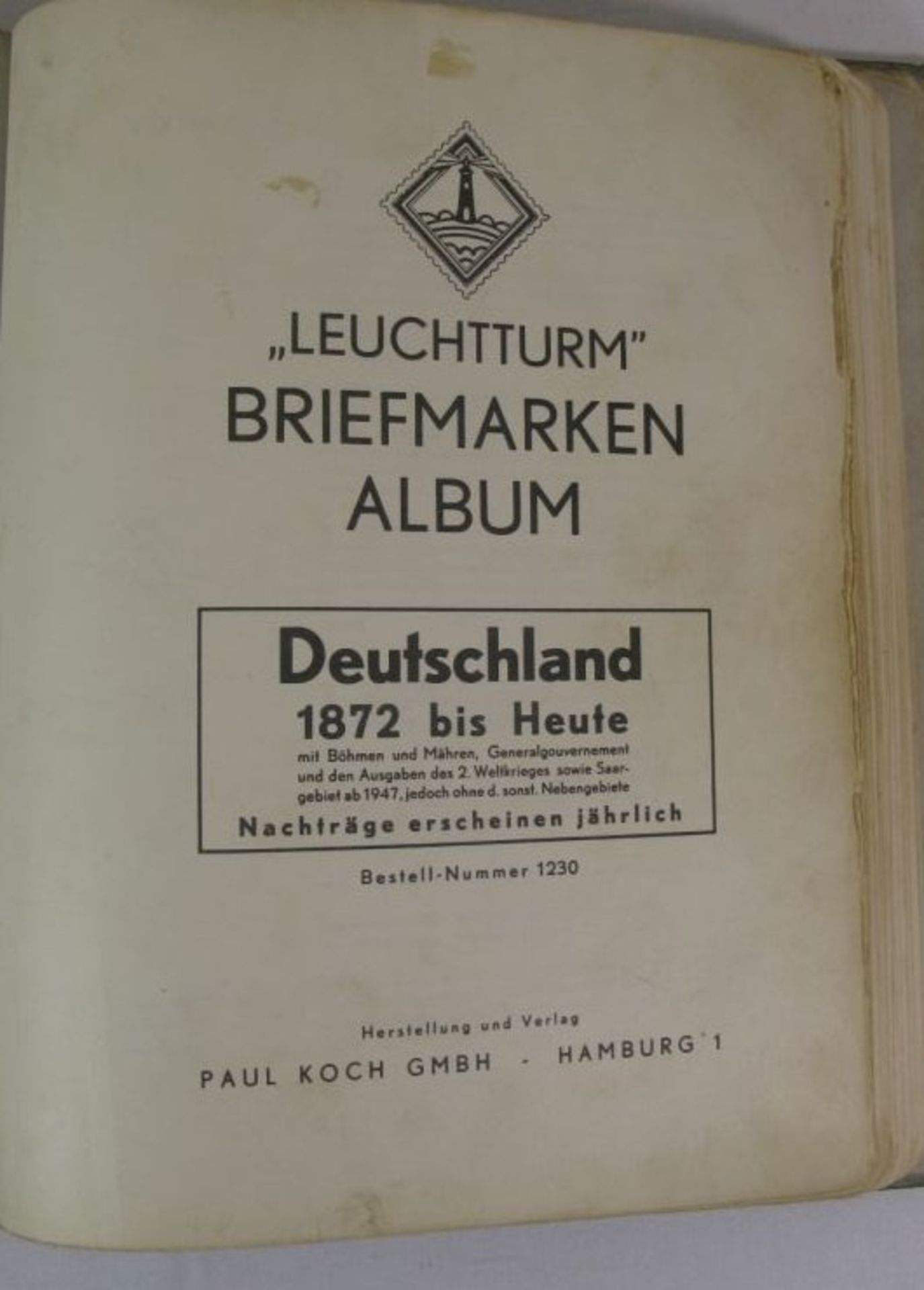 Leuchtturm Album mit eingeklebten Marken, Deutschland 1875-1945. - Bild 2 aus 7