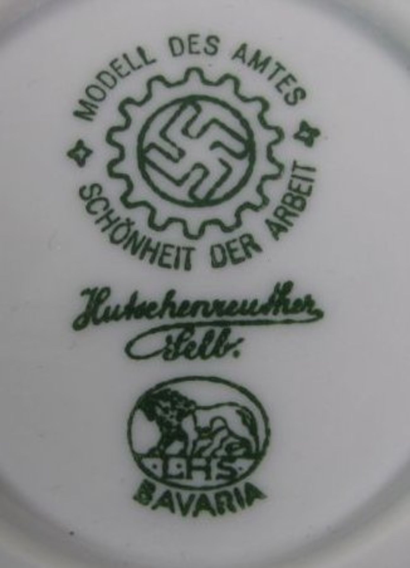 Sauciere, Hutschnereuther, Modell des Amtes Schönheit der Arbeit, 3. Reich, gut erhalten, H-9cm. - Bild 2 aus 2