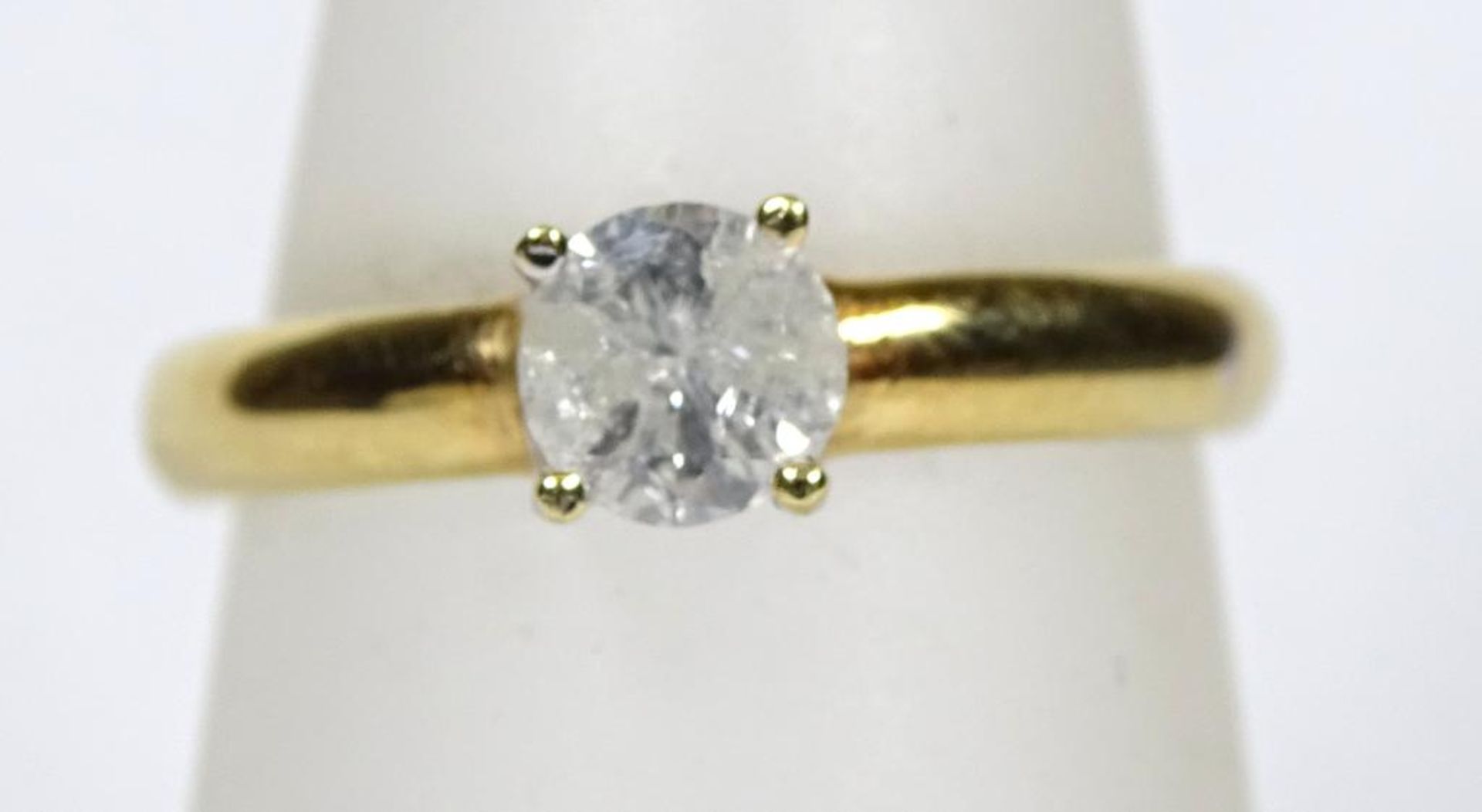 Solitär Ring,Gold 585/000,Brillant 0,50ct., w-p2, 2,99gr., RG 52/5 - Bild 2 aus 7