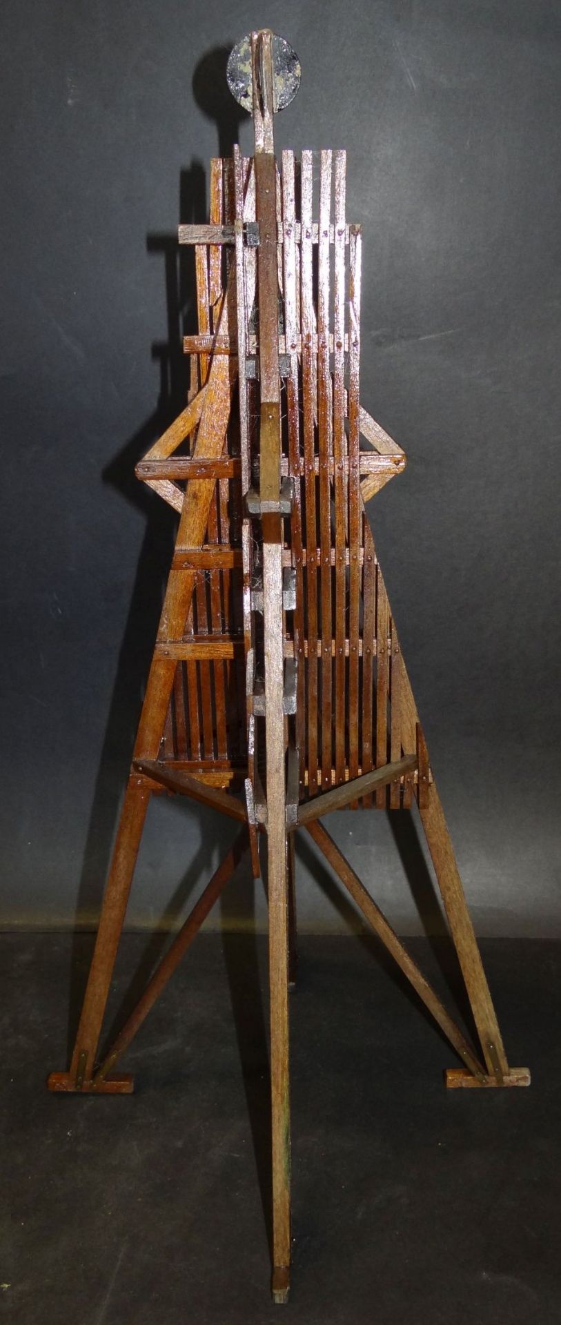 alte Holz-Kugelbake, Handarbeit, H-50 cm - Bild 3 aus 4