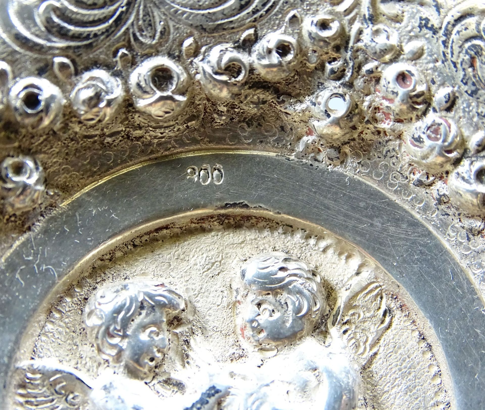 kl. Silber-Ascher-800-, Putti, D-7 cm, 42 gr. - Bild 4 aus 5